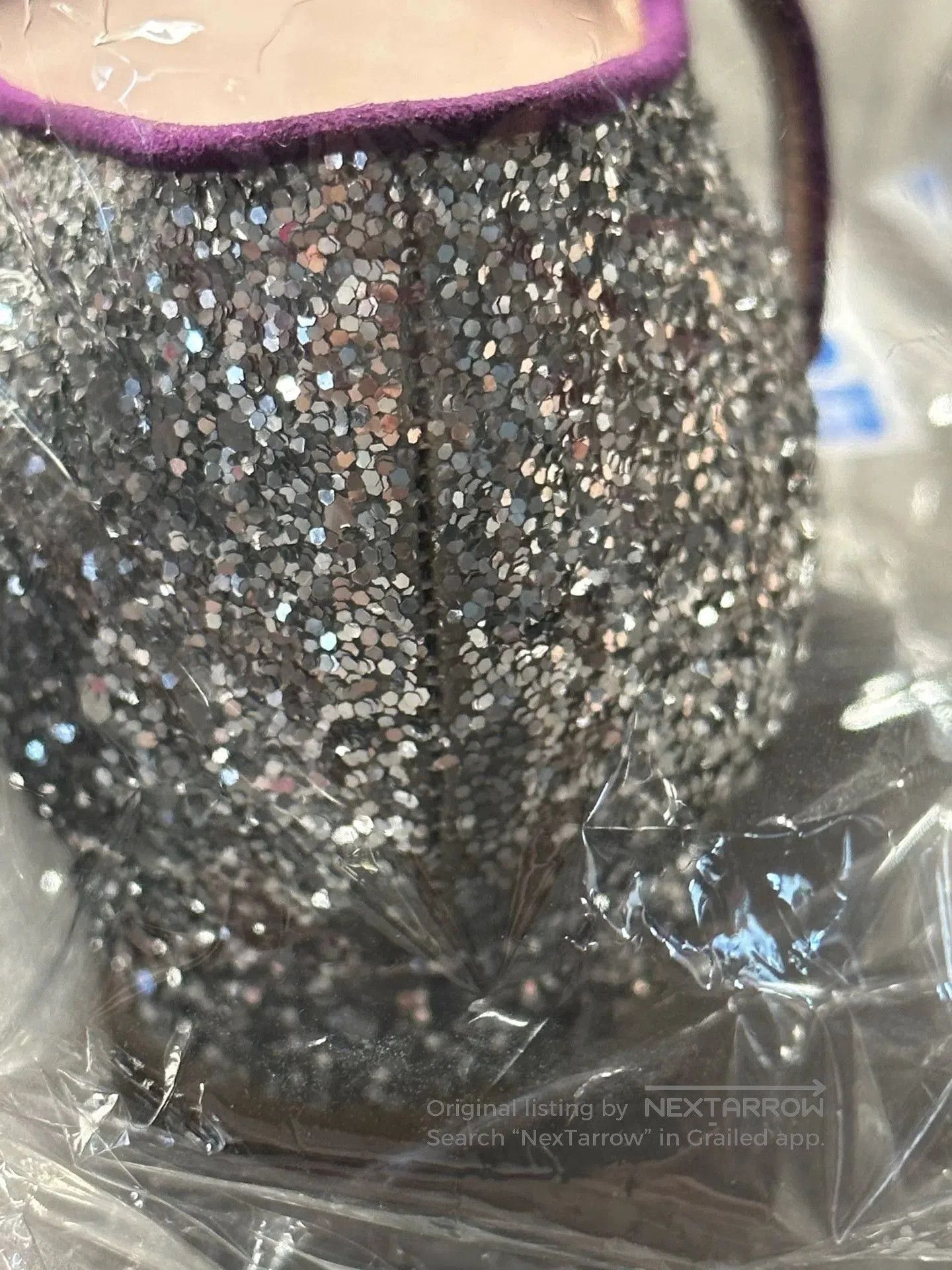Japanese Brand Miu Miu Vintage Glitter Mary Jane Heels. Size US 5 / IT 35 - 4 Thumbnail