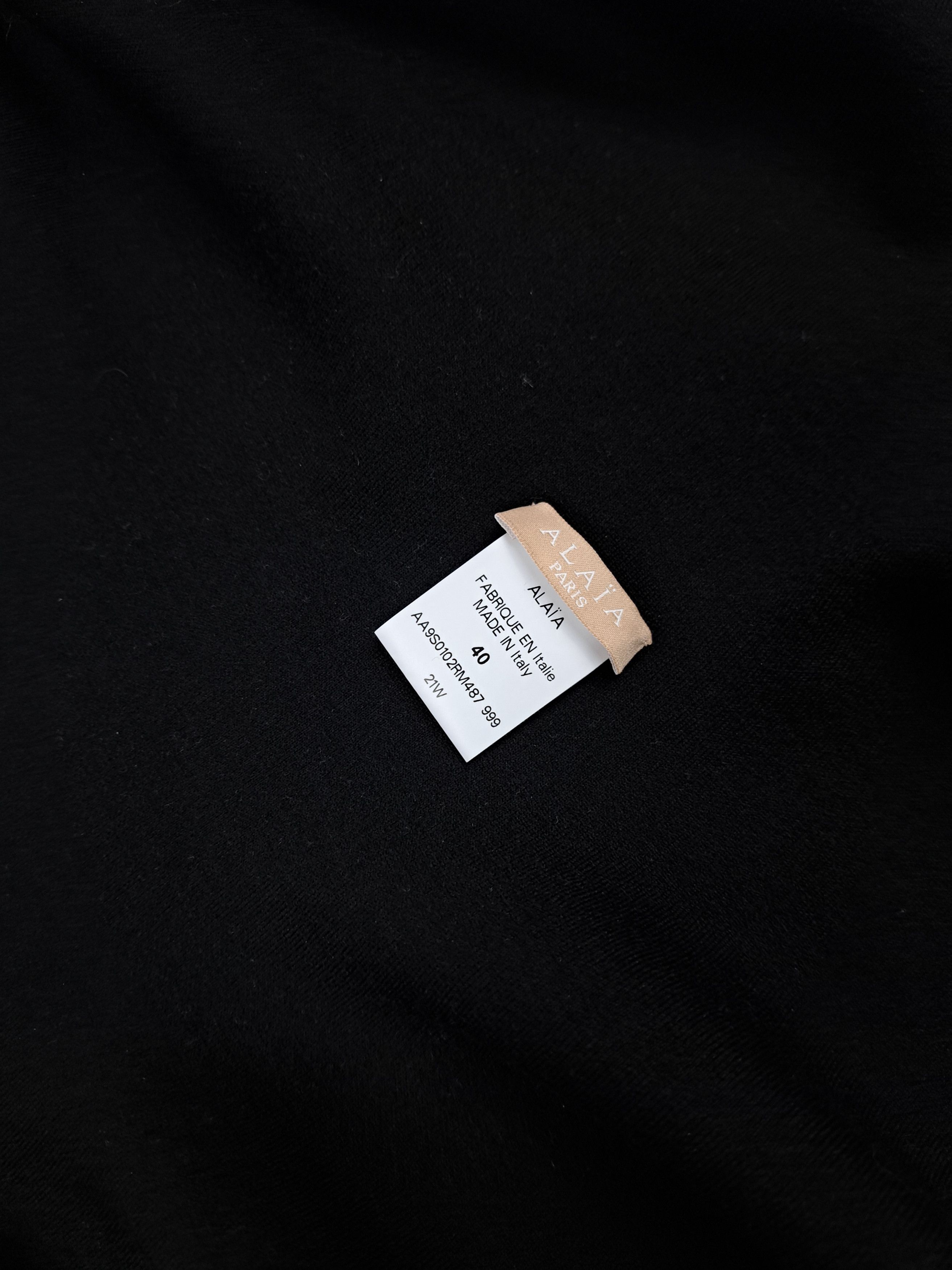 Alaia Womens Alaïa Black Ruffle Detail Velvet Cardigan Size S / US 4 / IT 40 - 10 Thumbnail