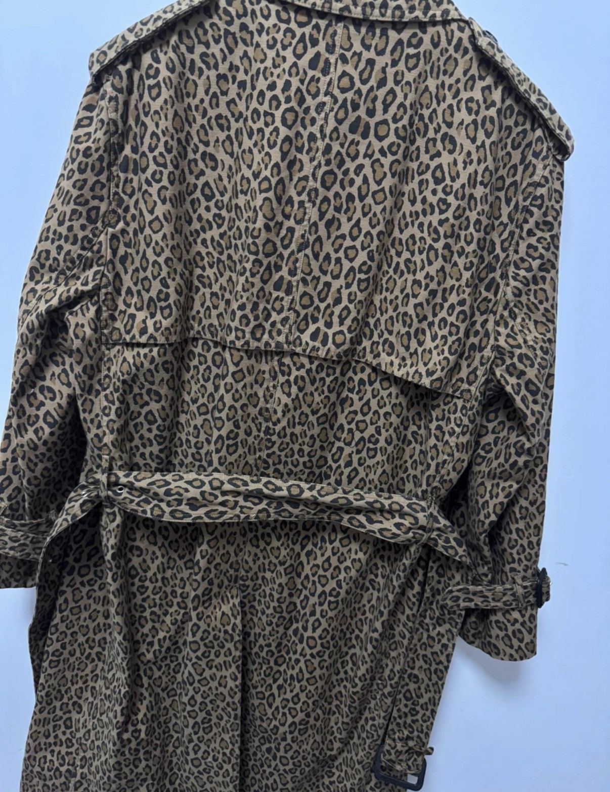 Saint Laurent Paris SLP 16SS Runway Double-Breasted Caramel Leopard Print Coat Size US L / EU 52-54 / 3 - 4 Thumbnail