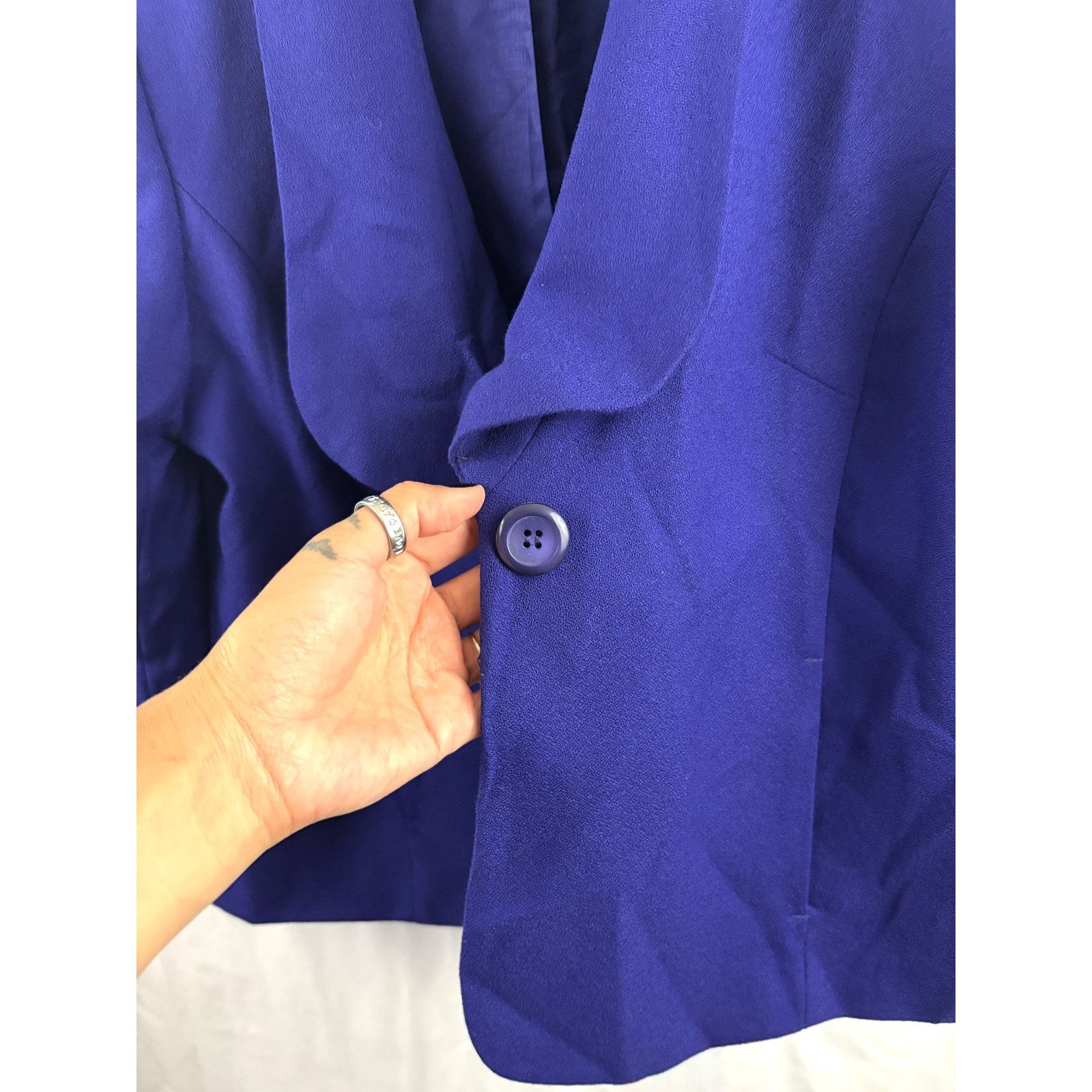 Pendleton VTG 1990s Pendleton Wool Blazer Jacket One-Button Blue 14 Size XL / US 12-14 / IT 48-50 - 8 Thumbnail