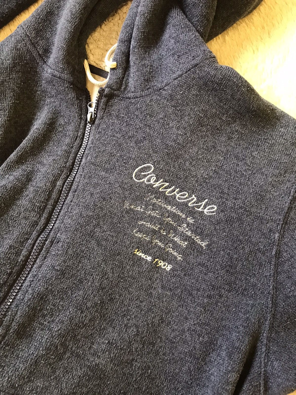 Converse × Vintage Vintage Converse Zipper Hoodie Since 1908 Size US XL / EU 56 / 4 - 10 Thumbnail