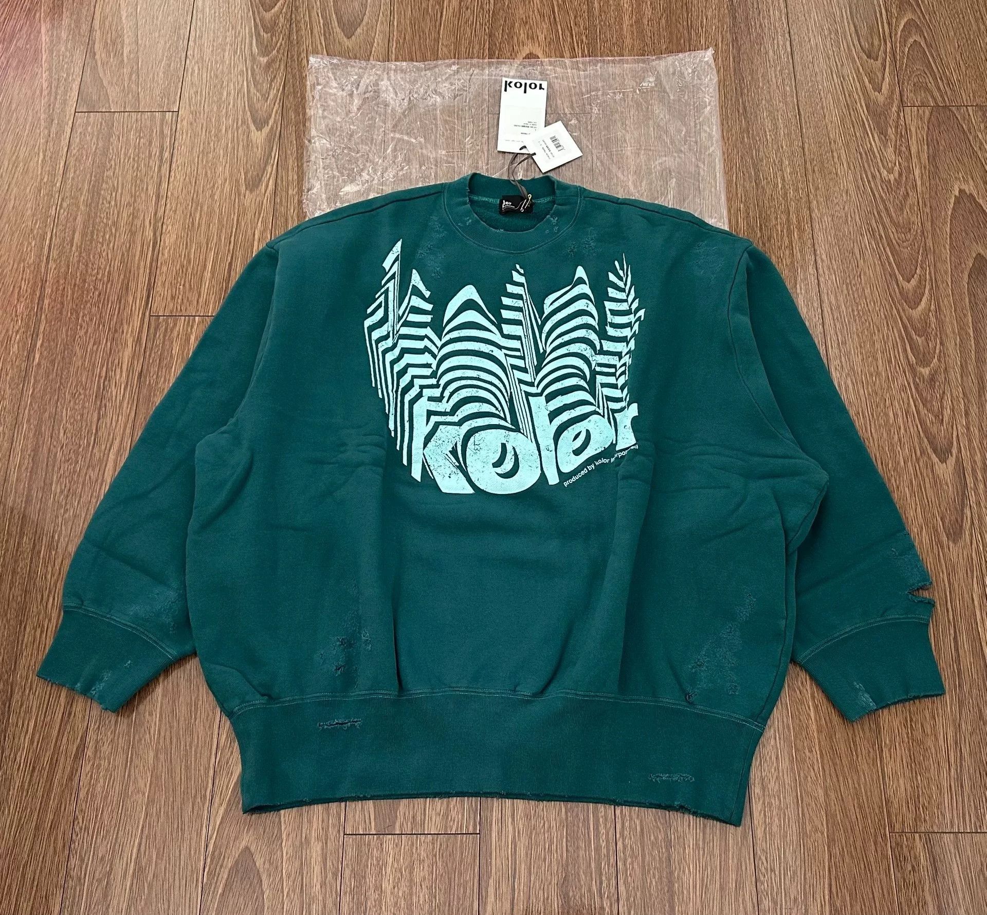 Kolor KOLOR CRASH SWEATSHIRT Size US L / EU 52-54 / 3 - 1 Thumbnail