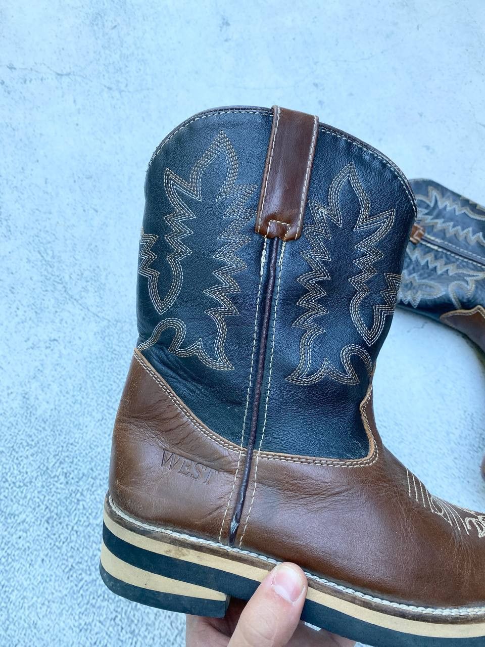 If Six Was Nine Vintage As 98 style Faded Cowboy Biker High Boots Size US 5 / IT 35 - 5 Thumbnail