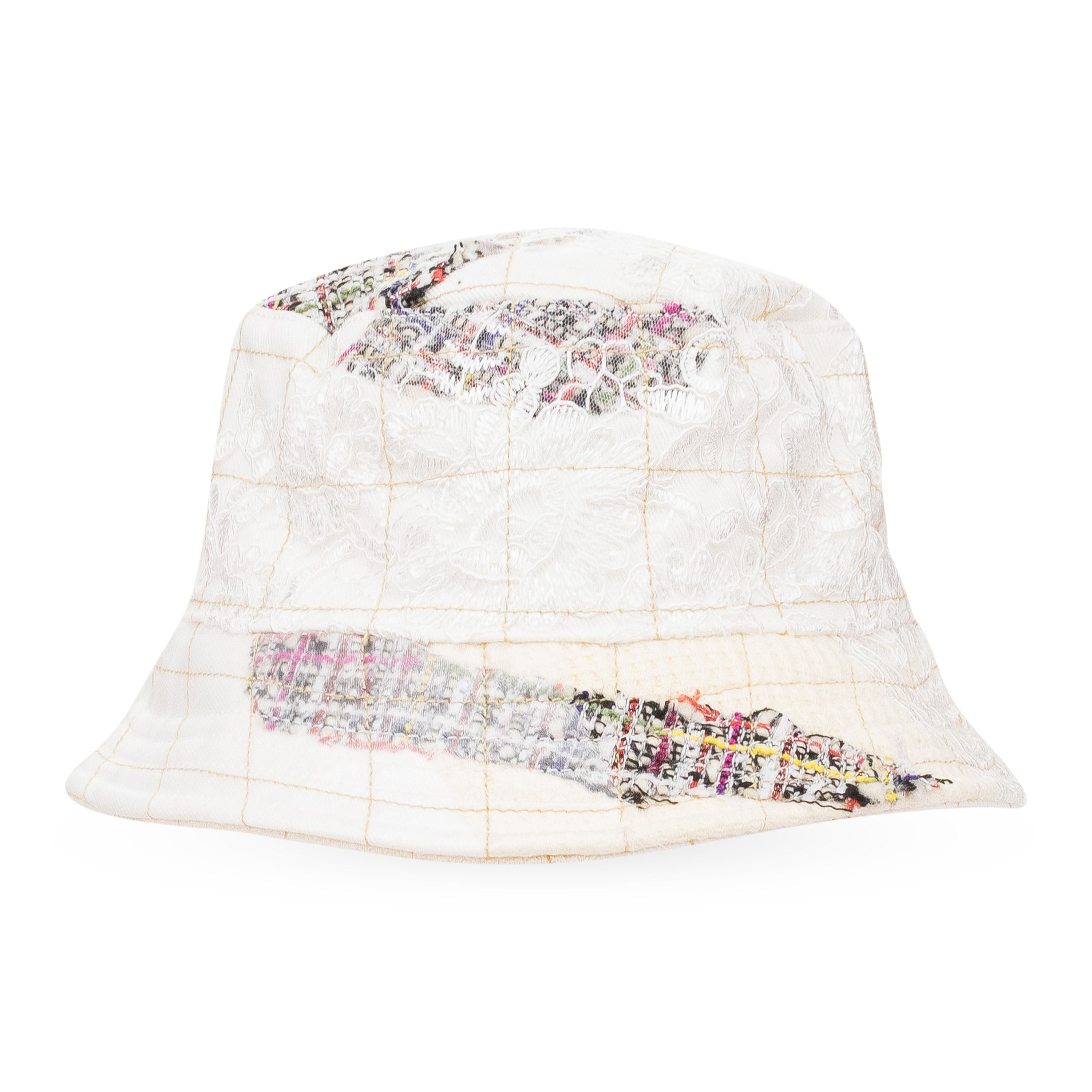 Who Decides War Who Decides War WHITE TWEED PATCHWORK BUCKET HAT SIZE OS Size ONE SIZE - 1 Thumbnail