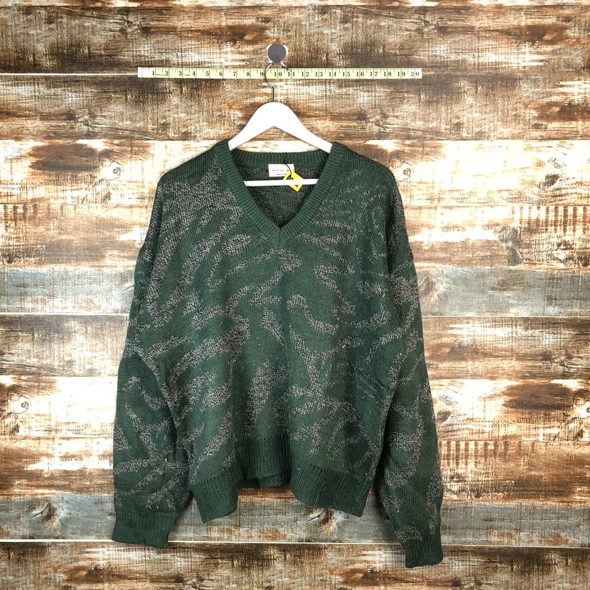 Homespun Knitwear Villa St made in japan vintage Green Knitwear #A2041 Size US XL / EU 56 / 4 - 1 Thumbnail