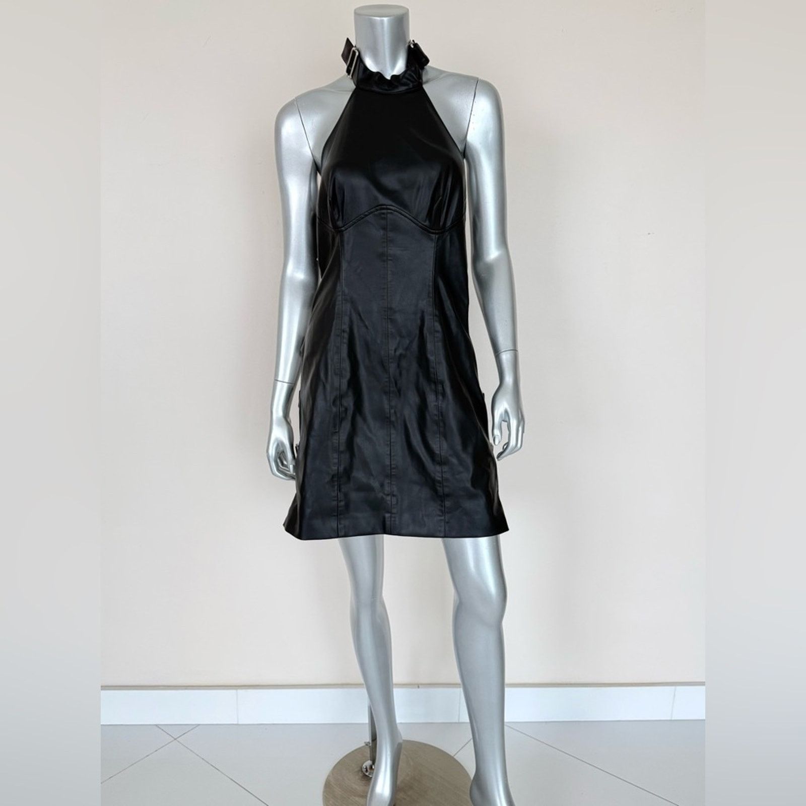 Other NEW!!! Women faux leather dress size L European brand Size L / US 10 / IT 46 - 1 Thumbnail