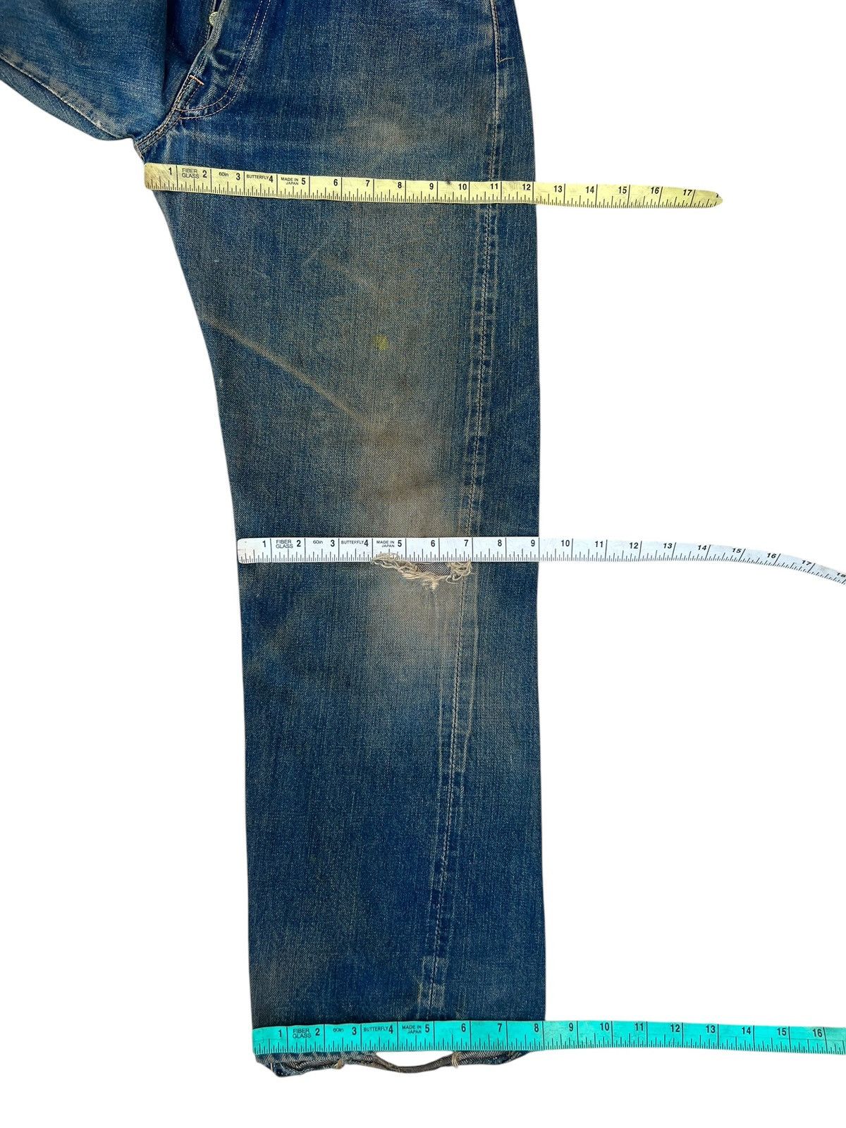 Levi's 60s 70s Levi’s 501 Big E Rust Dirty Mud Denim Selvedge Jeans Size US 32 / EU 48 - 5 Thumbnail