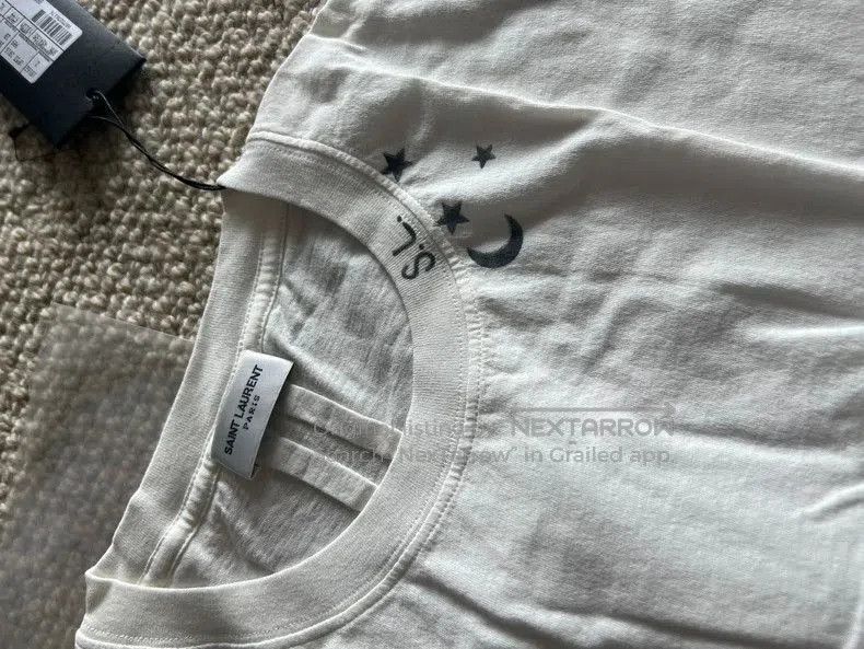 Saint Laurent Paris Saint Laurent Hedi Slimane Vintage White T. Size US XL / EU 56 / 4 - 6 Thumbnail