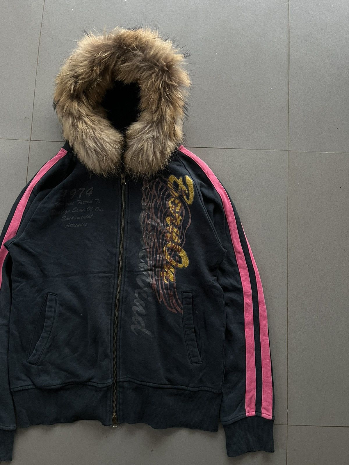 If Six Was Nine JAPANESE ATC+INTHEATTIC FUR WINGS ZIPHOODIE VKEI GOTHIC PUNK Size US M / EU 48-50 / 2 - 5 Thumbnail