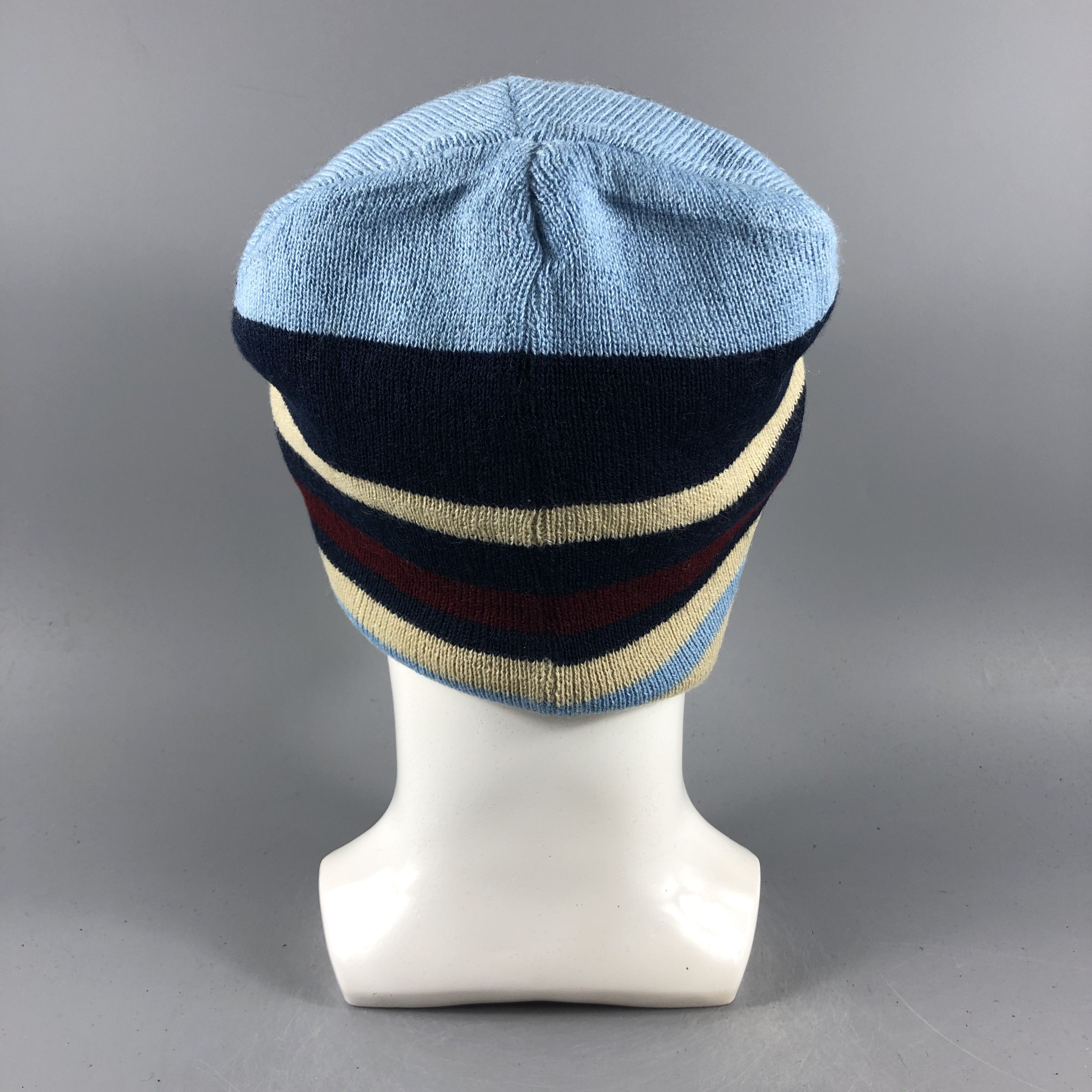 Japanese Brand × Vintage Unknown Stripe Minimalist Beanie Snow Hat Snow Cap -D042 Size ONE SIZE - 2 Thumbnail