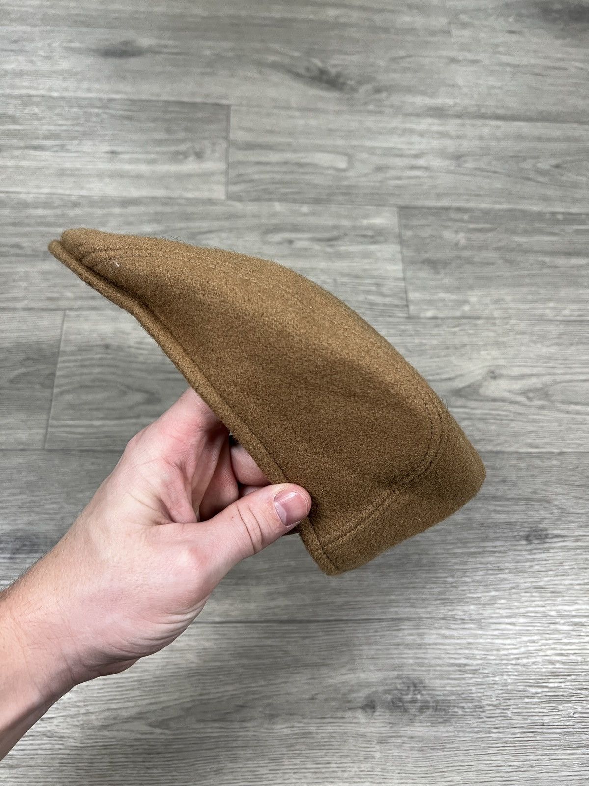 Lacoste Lacoste Unisex Wool Flat Cap Beret Hat Light Brown size 56 Size ONE SIZE - 3 Thumbnail