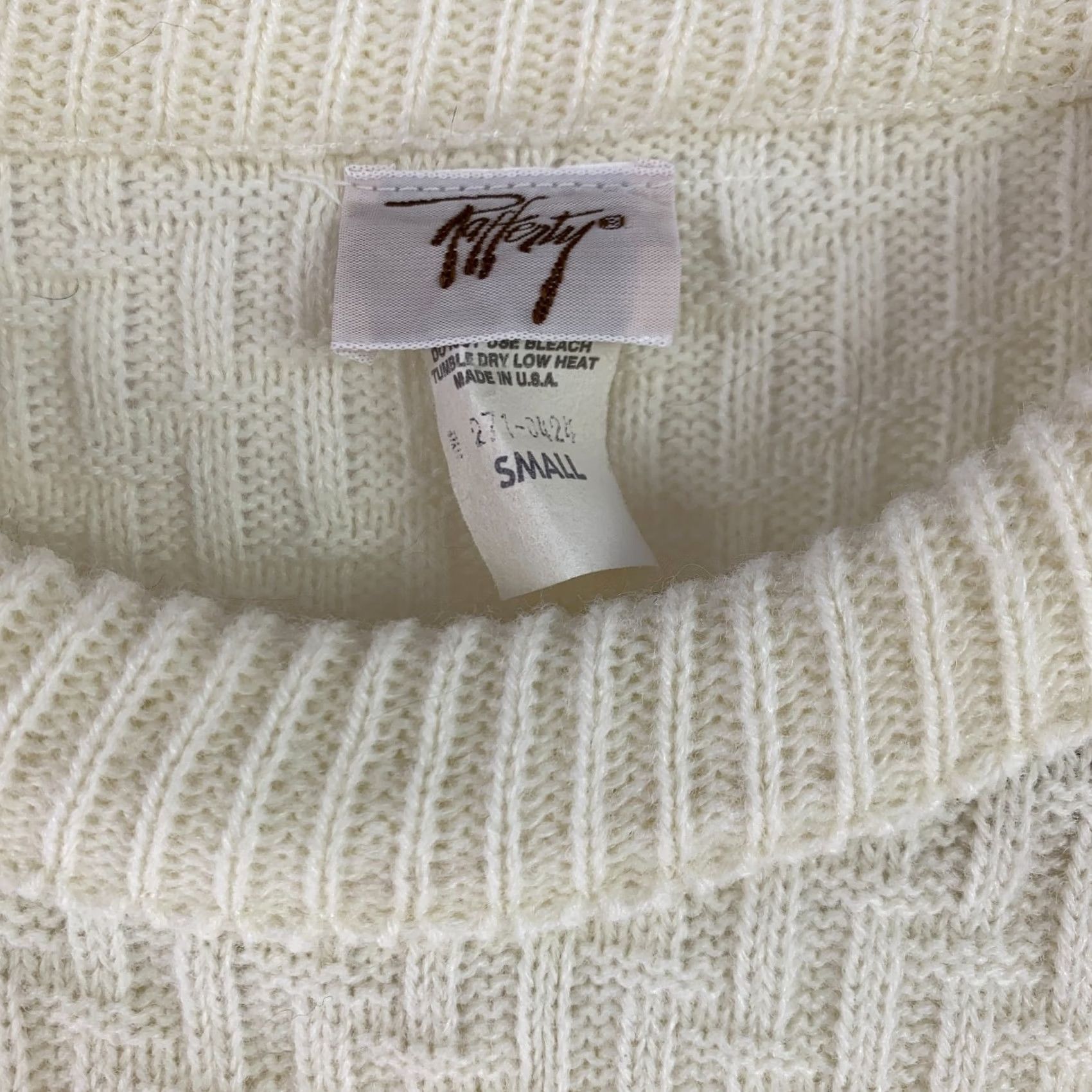 Vintage VINTAGE Rafferty Sweater Crew Acrylic Womens Small 70s Geometric Mod Cream Size S / US 4 / IT 40 - 3 Thumbnail