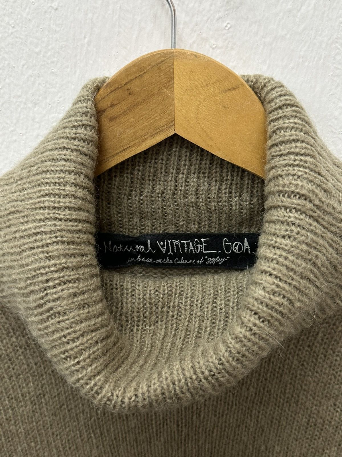 GOA GOA Japan Braided Fringe Wool/Mohair Turtleneck Knitwear Size US M / EU 48-50 / 2 - 3 Thumbnail