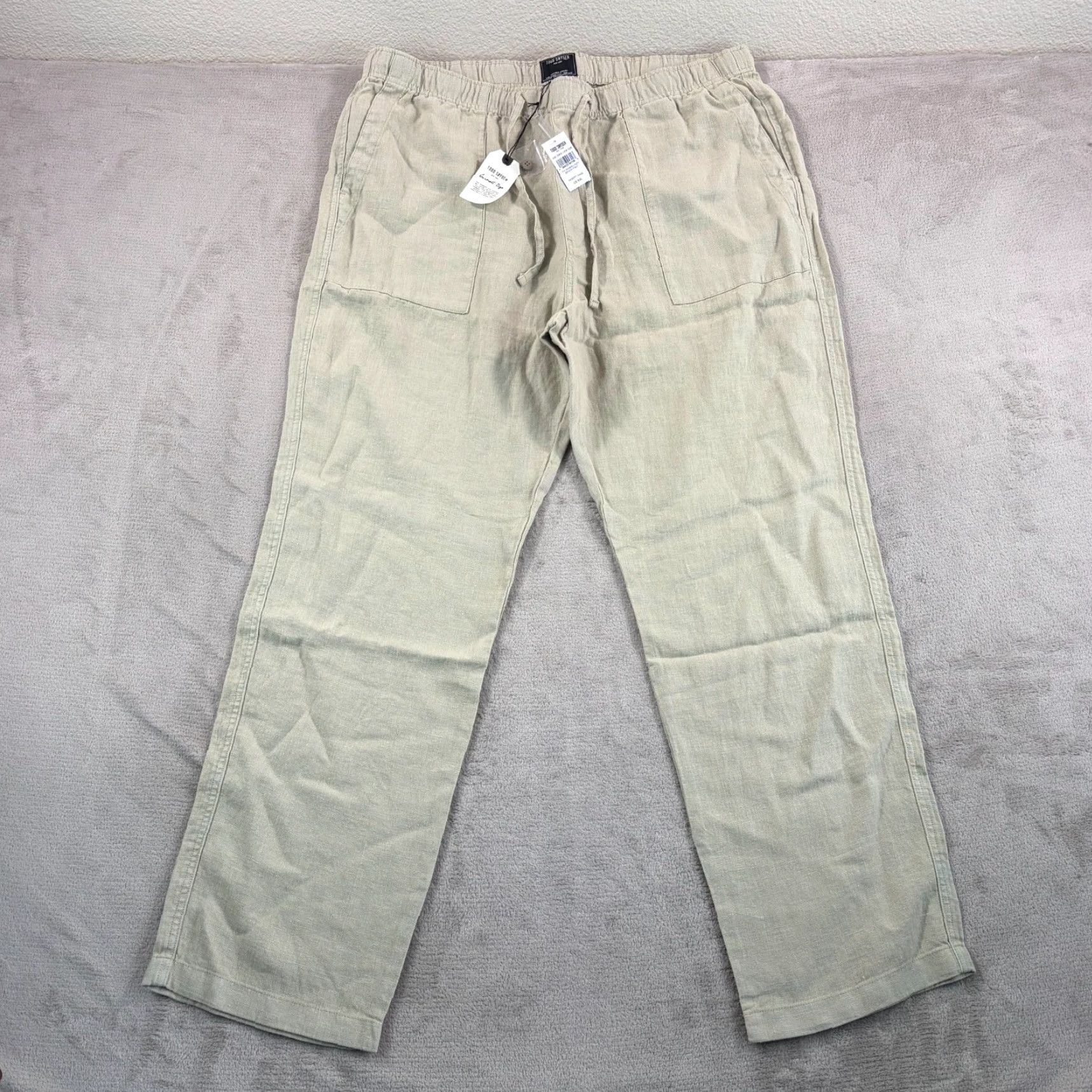 Todd Snyder TODD SNYDER Pants Desert Sage 2XL Linen Beach Straight Fit Mens NWT Clothing 100% Linen Size US 39 - 4 Thumbnail