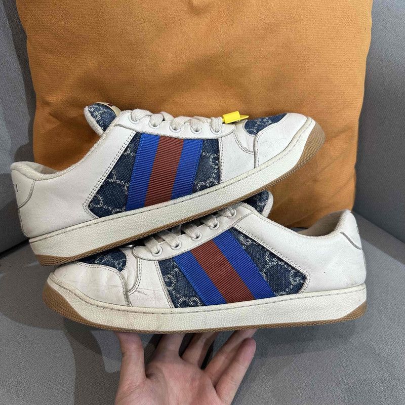 Gucci Gucci Screener Denim Sneakers for Men - Size US 8 / EU 41 - 8 Thumbnail