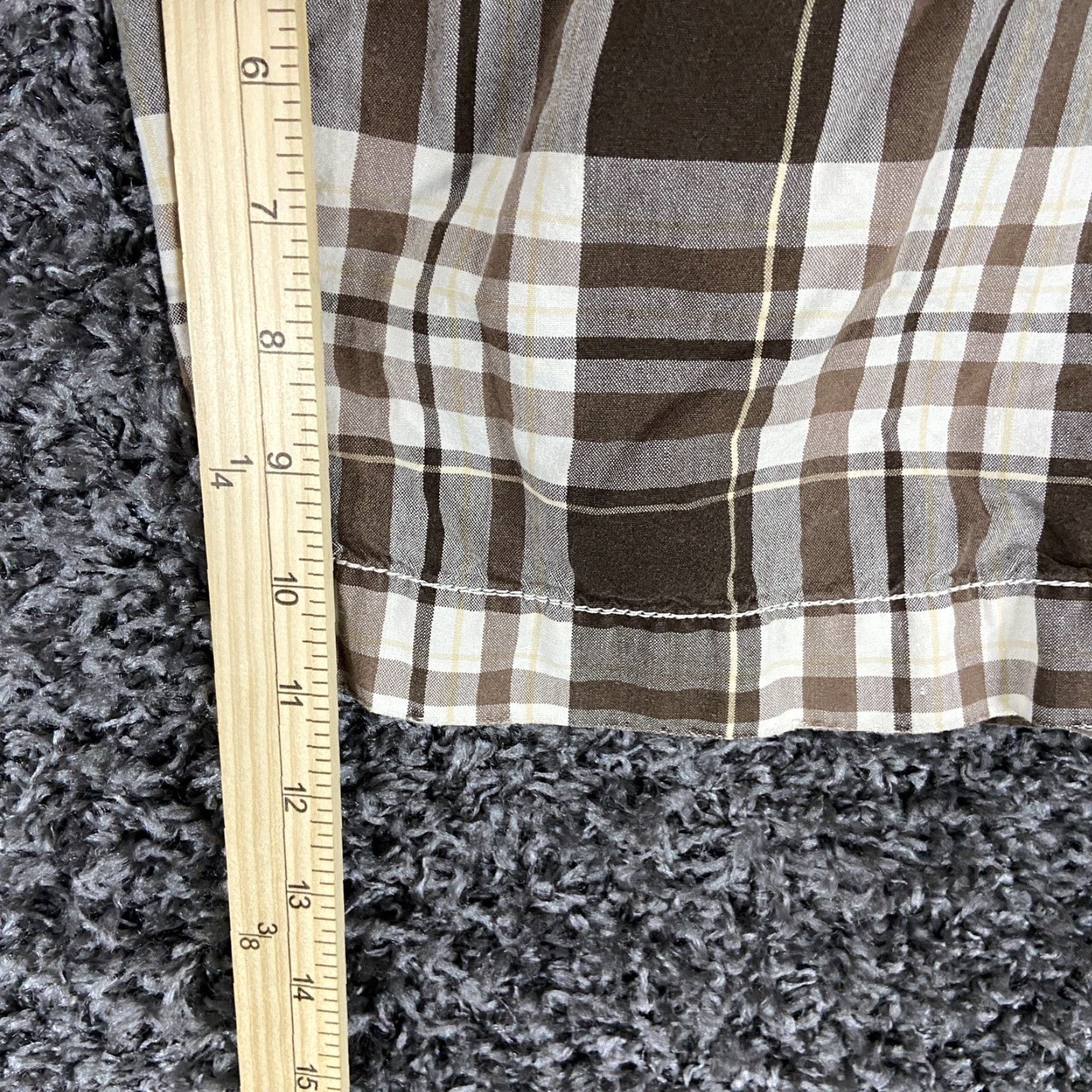 American Eagle Outfitters American Eagle Bermuda Shorts Men’s 28 Brown Plaid Longer Length Casual Moyen Size US 28 / EU 44 - 6 Thumbnail