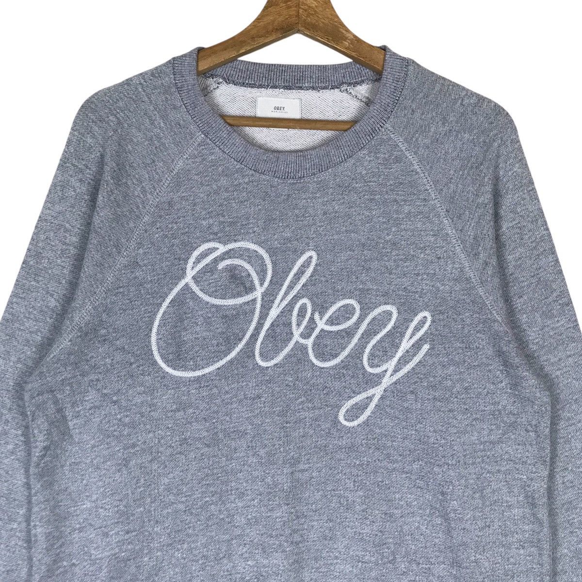 Obey Vintage Obey Spell Out Pullover Jumper Sweatshirt Size US M / EU 48-50 / 2 - 2 Thumbnail