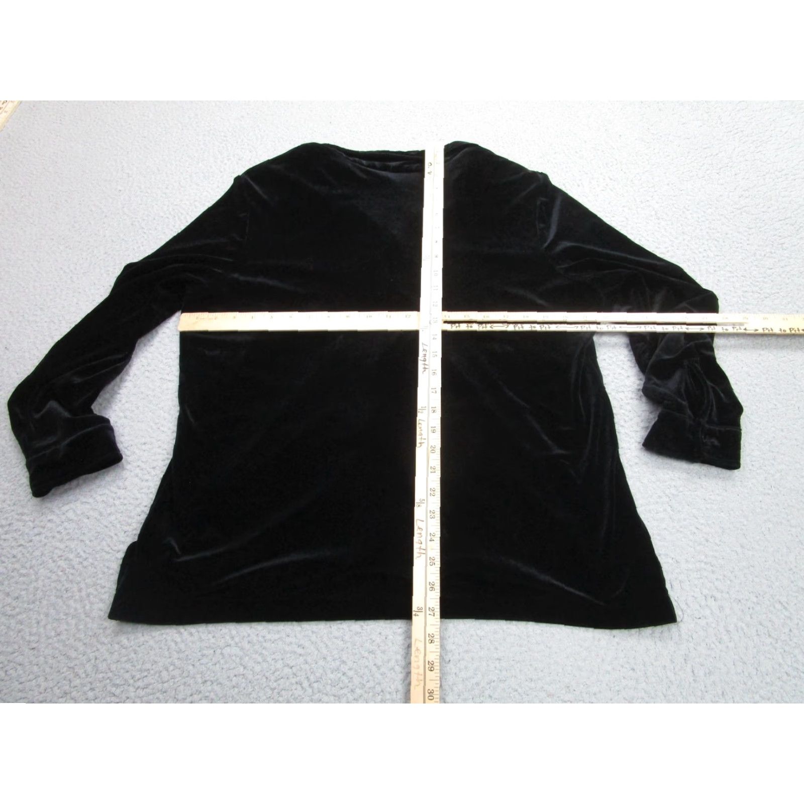 Vintage VINTAGE Sag Harbor Shirt Womens L Black Velvet Shacket Grunge Fairy Whimsigoth y2k 90s Size L / US 10 / IT 46 - 6 Thumbnail