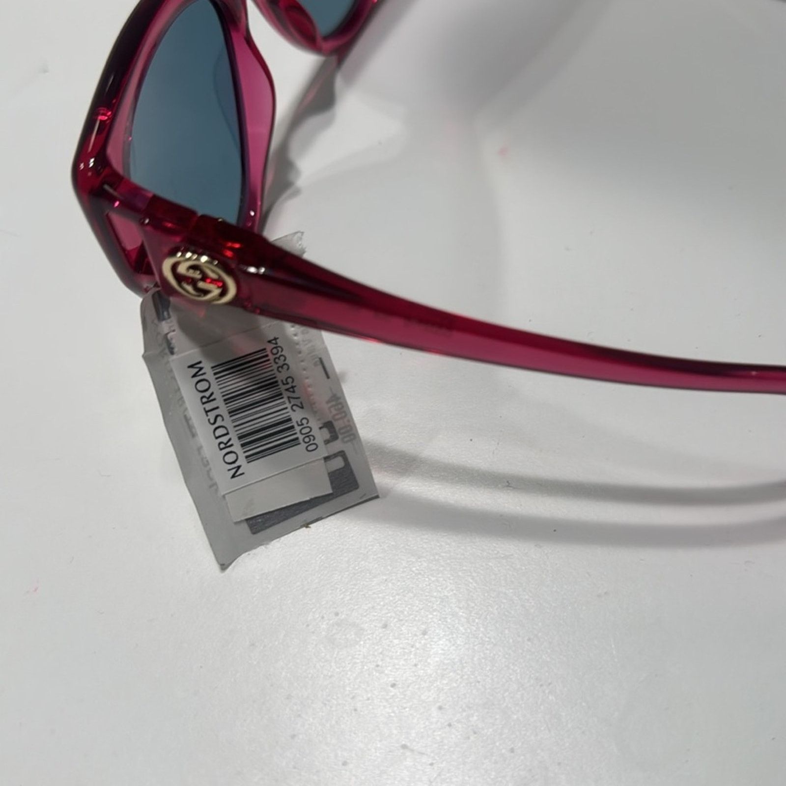 Gucci Gucci 56mm Cat Eye Sunglasses Red with blue lenses Size ONE SIZE - 7 Thumbnail