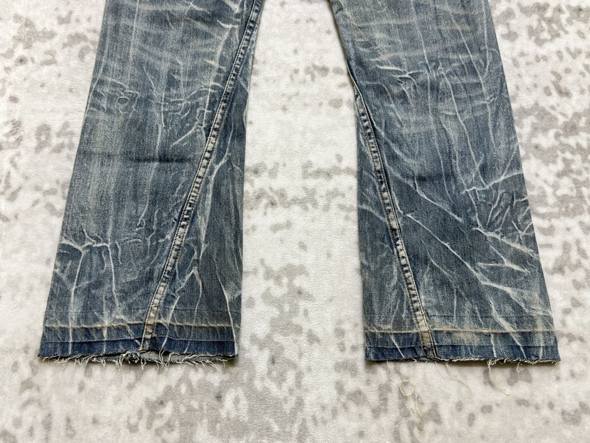Tornado Mart Antful Distressed Flare Y2K Mud Wash Lightning Whisker Denim Size US 29 - 12 Thumbnail