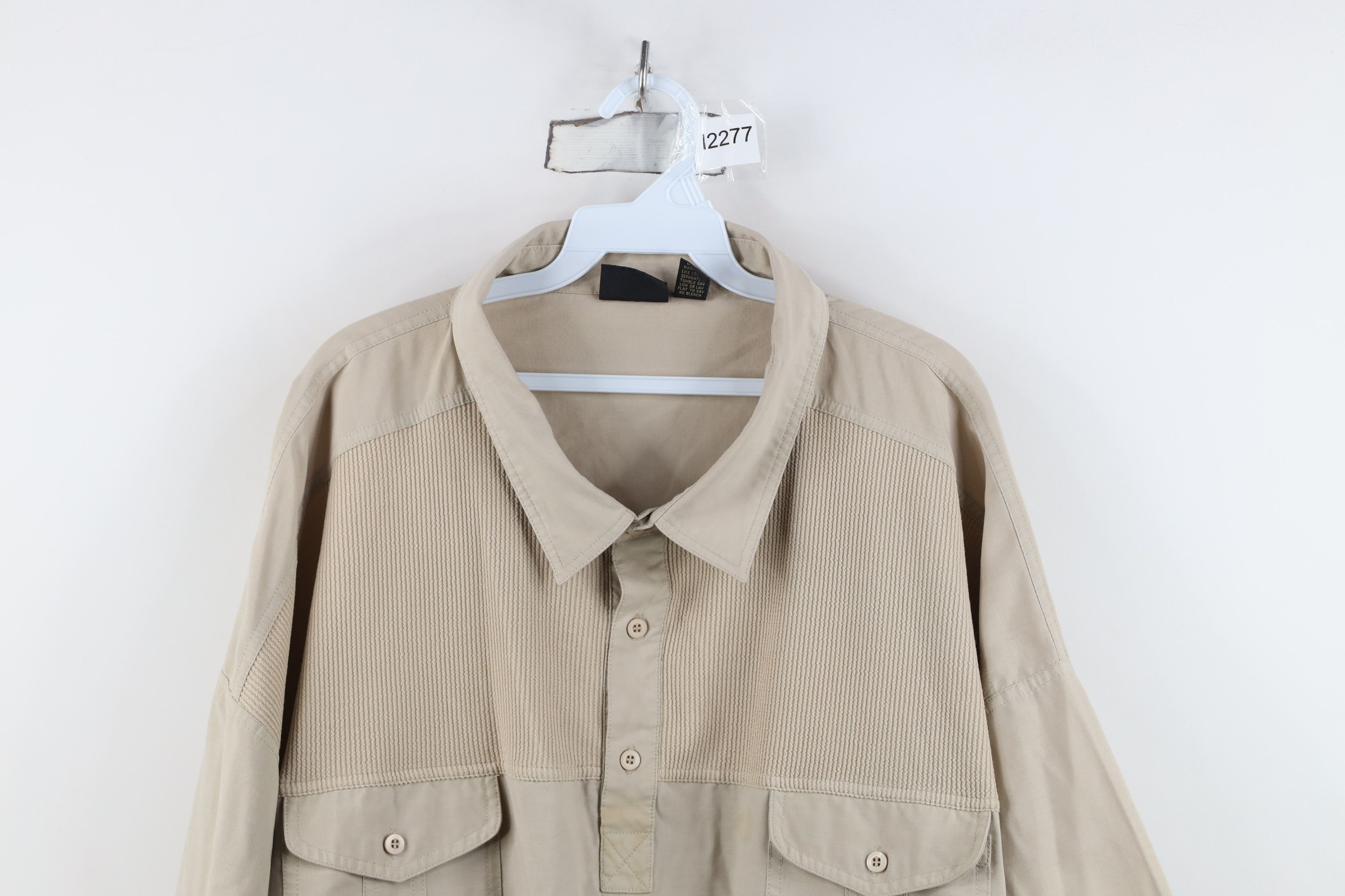 Vintage Vintage 90s Streetwear Ribbed Collared Pullover Polo Shirt Size US XXL / EU 58 / 5 - 2 Thumbnail