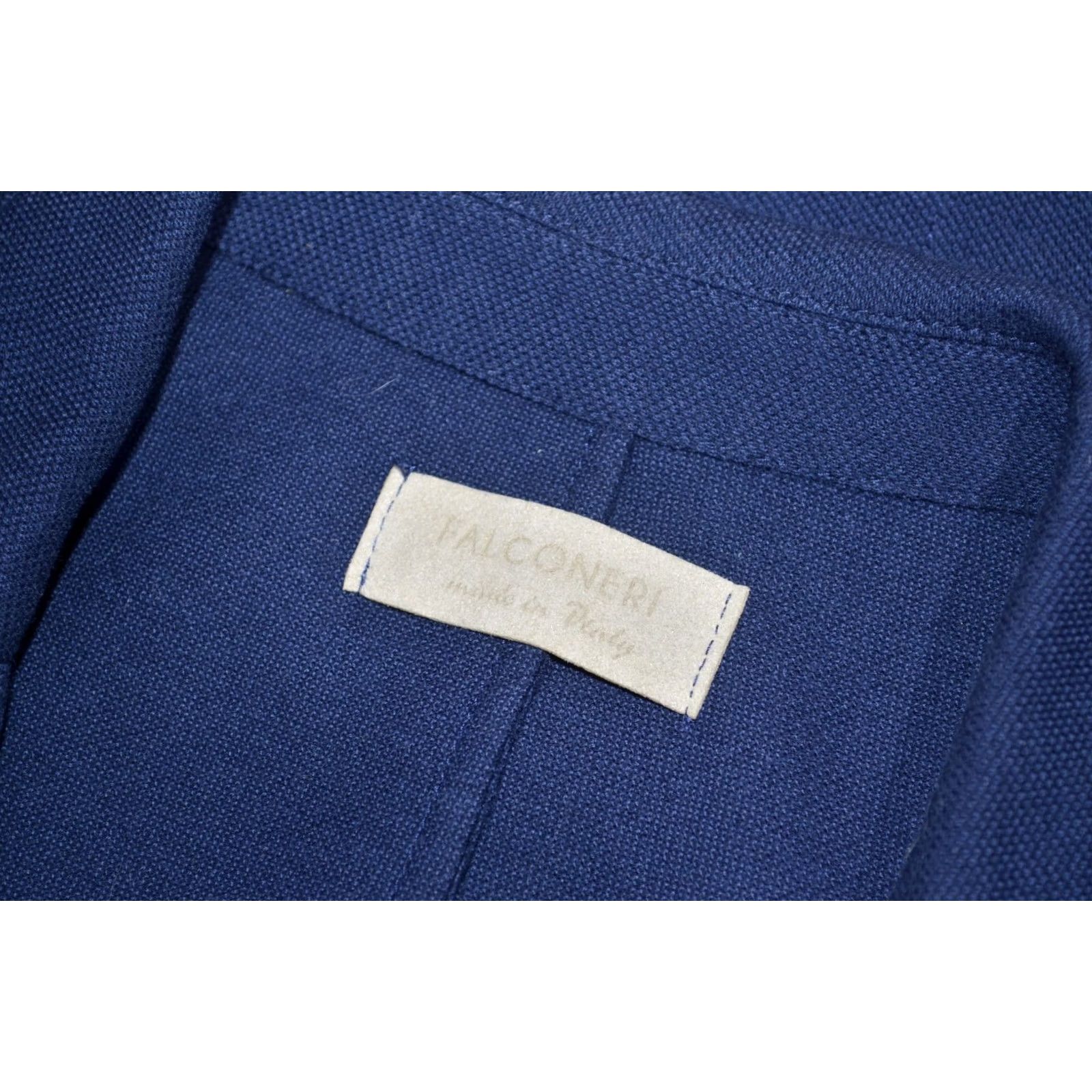 Vintage FALCONERI Men's Lightweight Blazer Jacket Cotton Navy Blue with Pockets 50 / M Blazer Jacket Mens Cotton Navy Blue Pockets 50 M Size 50R - 7 Thumbnail
