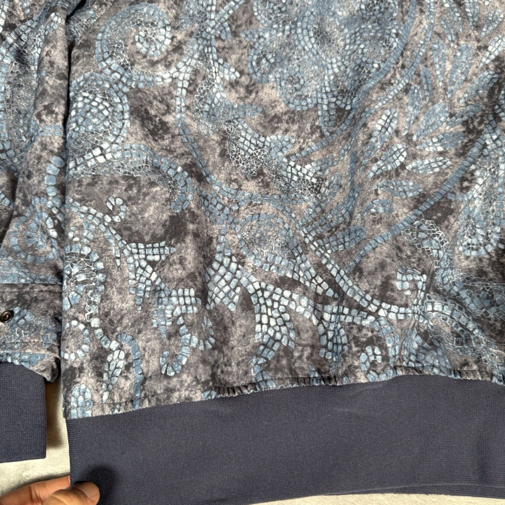 Vintage VINTAGE Zero Restriction Superlight Windshirt Womens S Oversized 90s Abstract Geometric Blue Casual Sleeve Mock Neck Pullover Zip Size S / US 4 / IT 40 - 2 Thumbnail