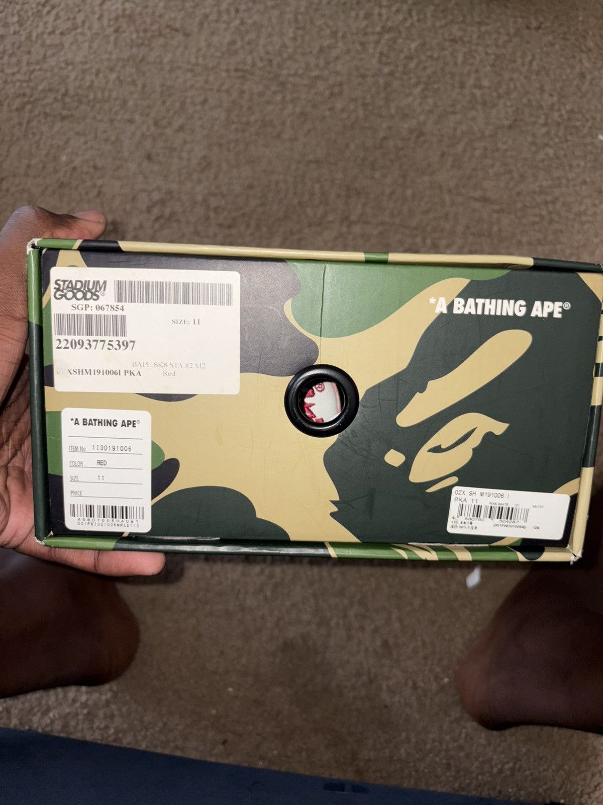 Bape Pink Sb Bapesta Size US 11 / EU 44 - 12 Thumbnail
