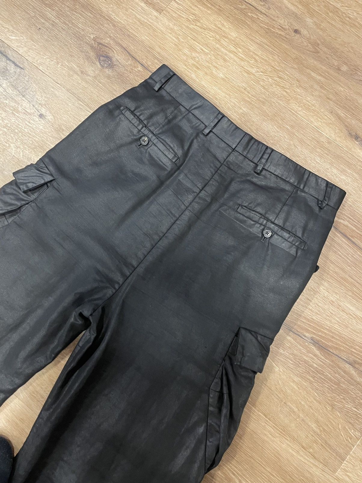 Rick Owens Rick Owens Mega Cargo Flat Pants Waxed Mainline Size US 32 / EU 48 - 7 Thumbnail