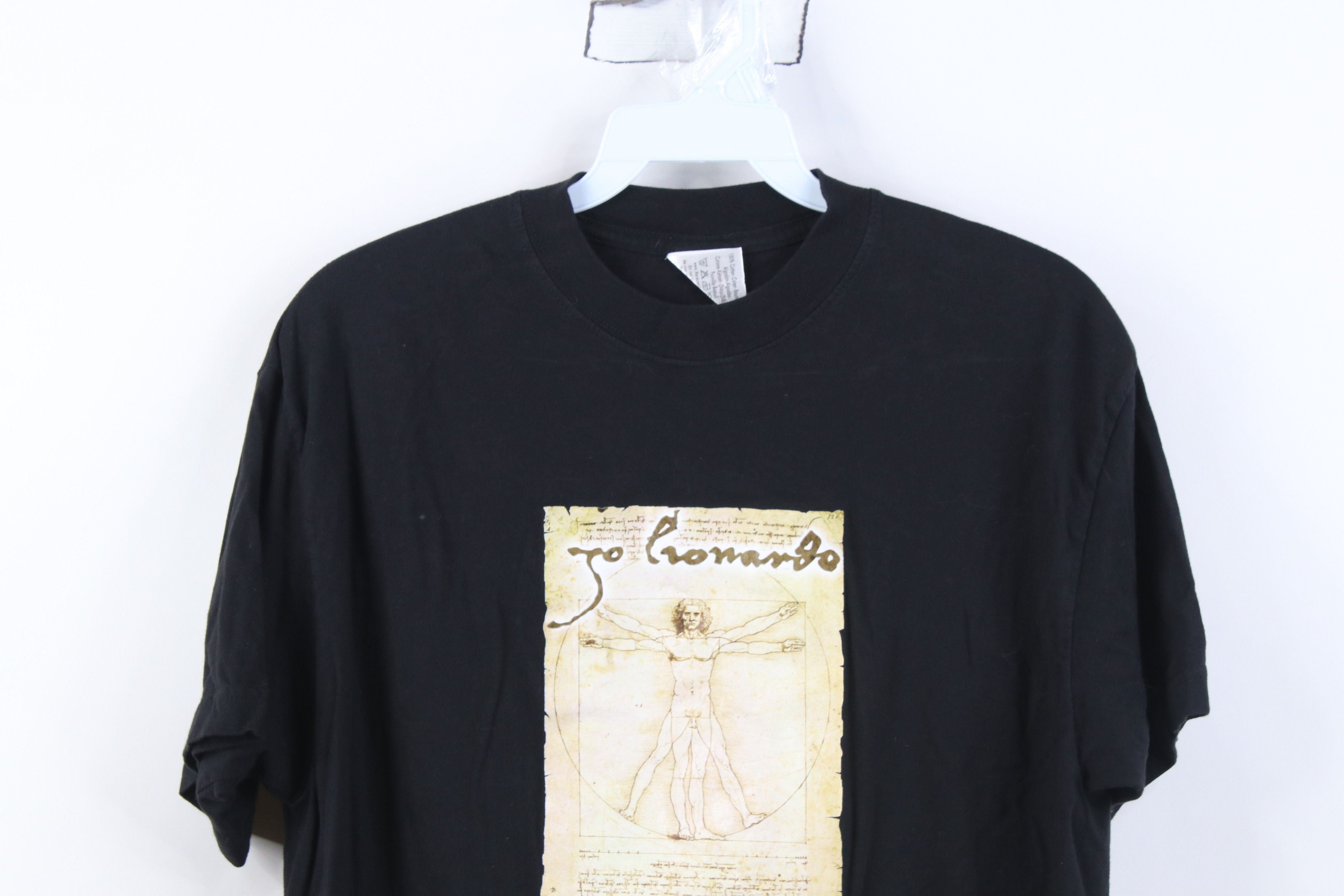 Vintage Vintage 90s Streetwear Leonardo da Vitruvian Man T-Shirt Size US S / EU 44-46 / 1 - 2 Thumbnail