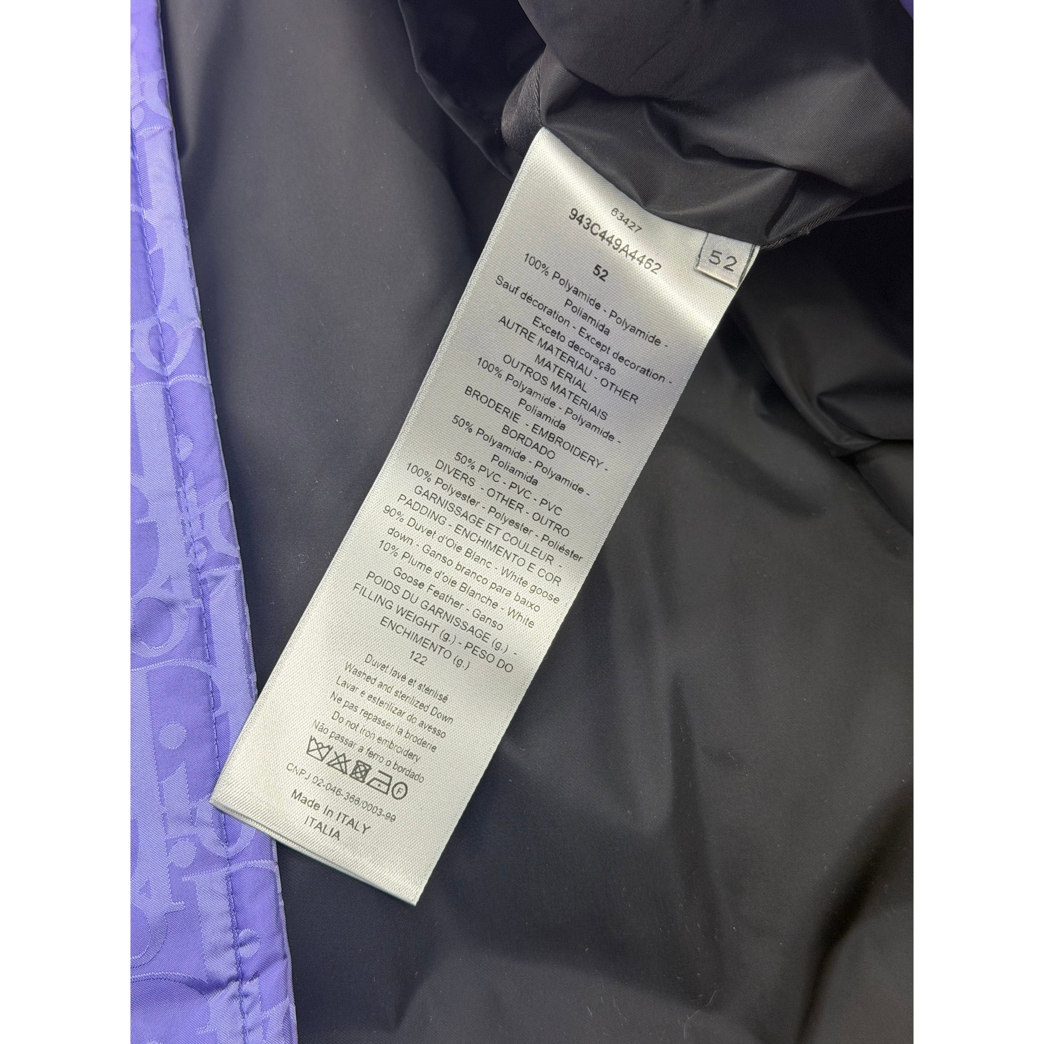 Dior Dior Oblique Purple Down Jacket 52 (L) Size US L / EU 52-54 / 3 - 6 Thumbnail