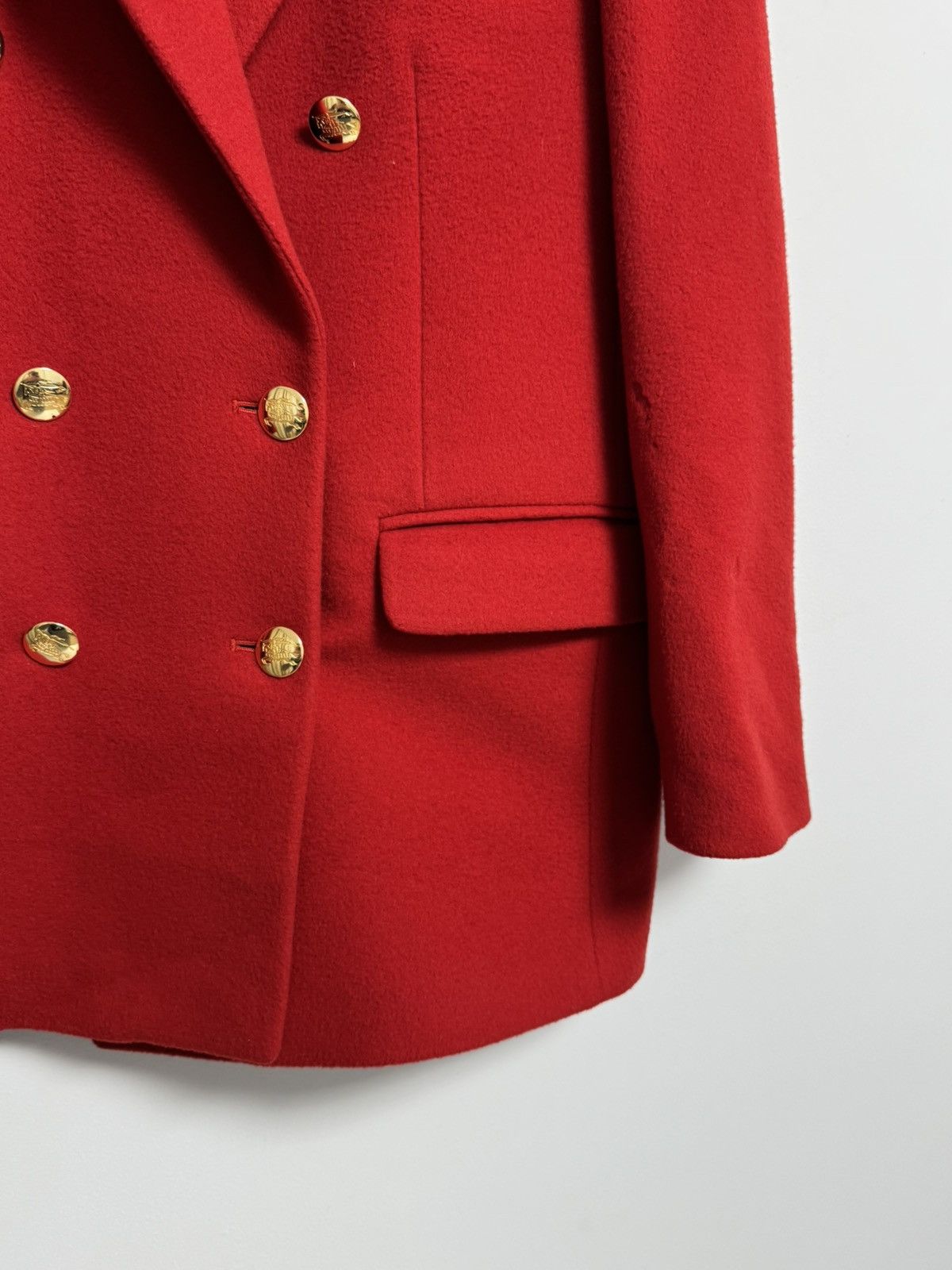 Burberry Burberrys London Vintage Double Breasted Wool Blazer Gold Size M / US 6-8 / IT 42-44 - 6 Thumbnail