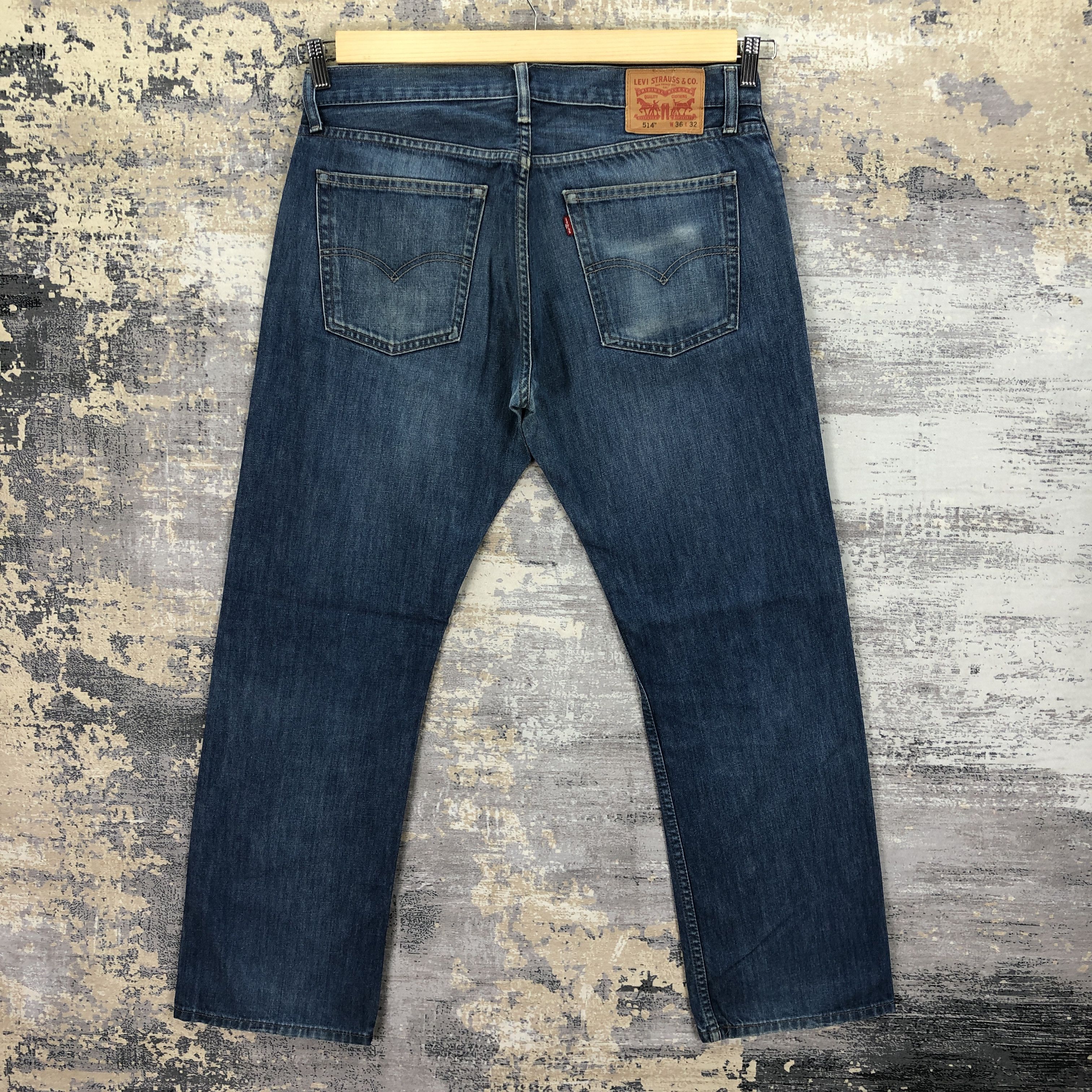 Levi's Vintage Y2K Levis 514 Faded Jeans Levi's Stone Wash Denim Size US 35 - 2 Thumbnail