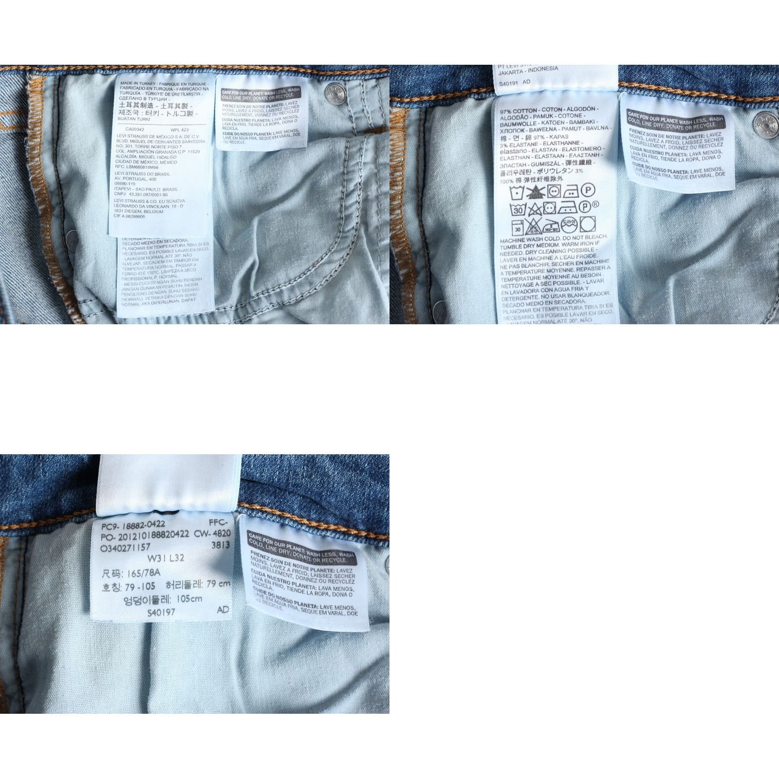 Levi's LEVI’S 721 HIGH RISE SKINNY PREMIUM Stretch Jeans Women W31 L32 DZ7168 Jeans Size 24" / US 00 / IT 34 - 8 Thumbnail