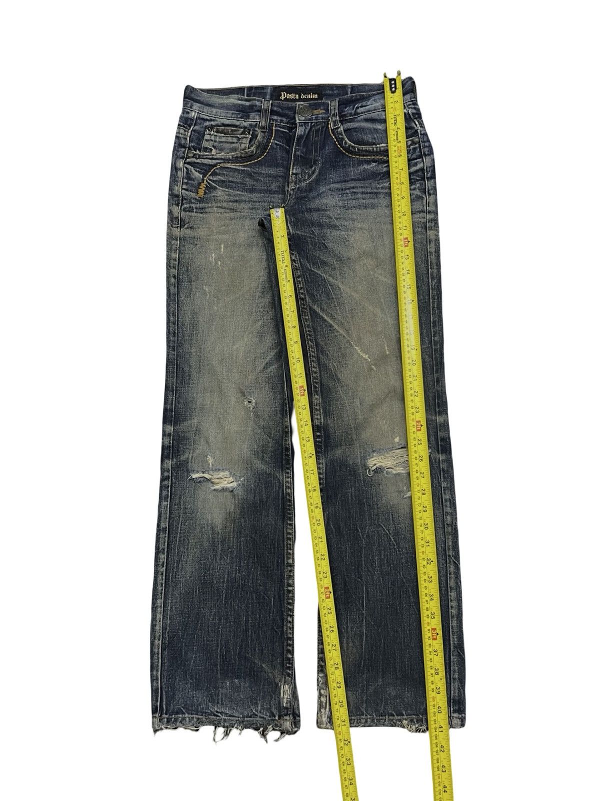 Japanese Brand Vintage Pasta Denim Jeans | Vintage Faded Wash | W31 Size US 31 - 15 Thumbnail