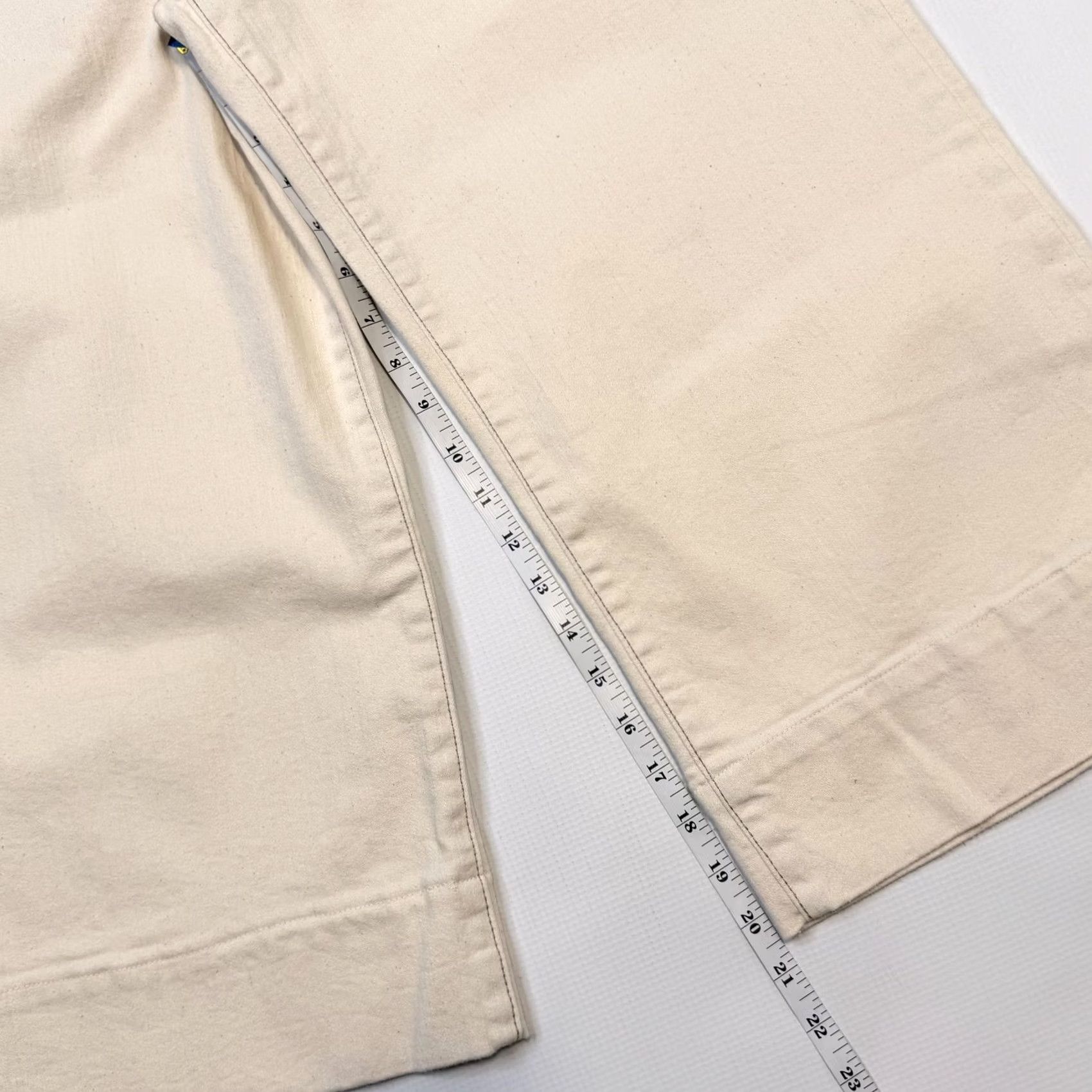 Vintage a.n.a Jeans Womens 10 White Light Wash Wide Leg Crop High Rise Stretch Denim Jeans Size 32" / US 10 / IT 46 - 2 Thumbnail