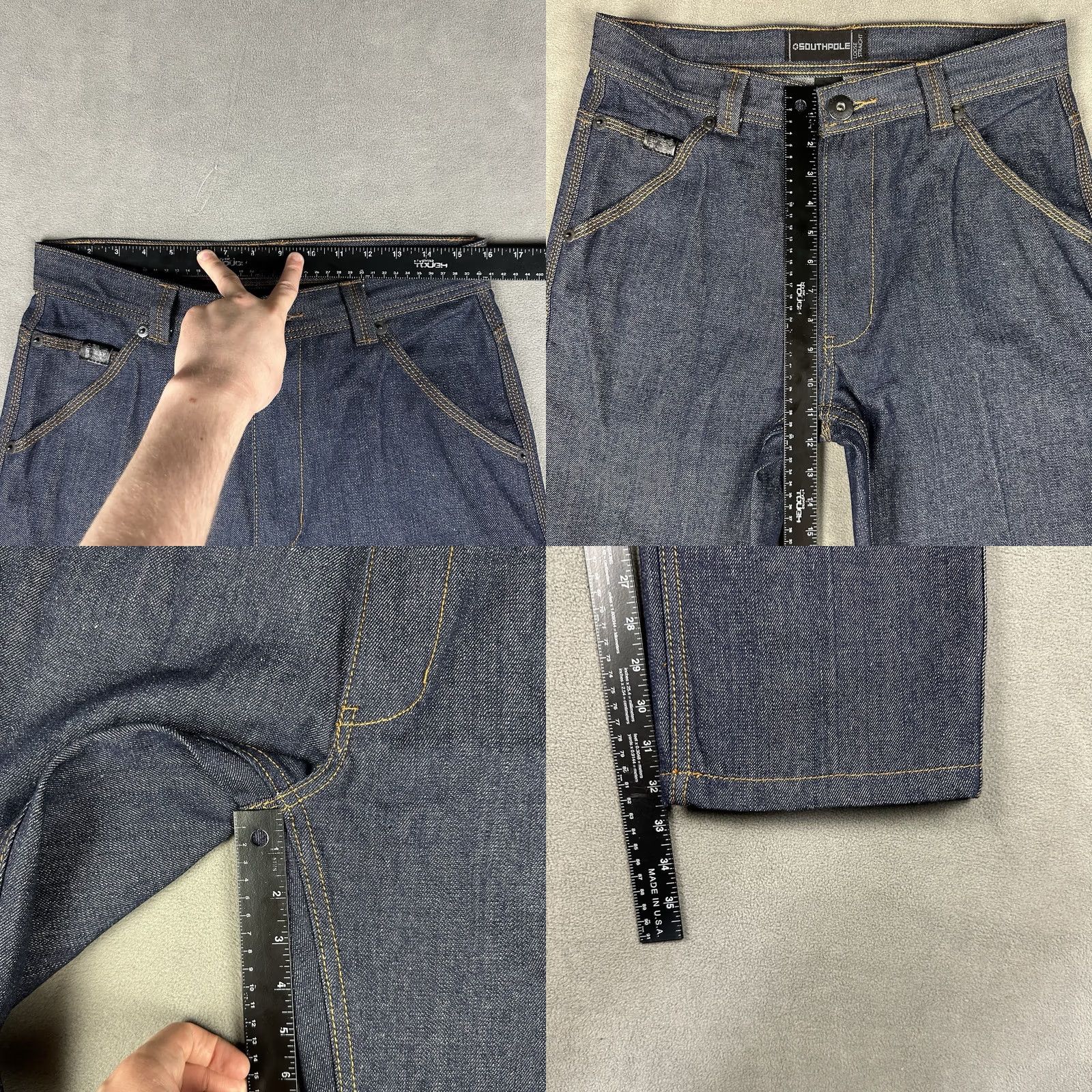Southpole Vintage Southpole Jeans Mens 32 Dark Blue Denim Loose Straight Pockets EUC Size US 32 / EU 48 - 9 Thumbnail