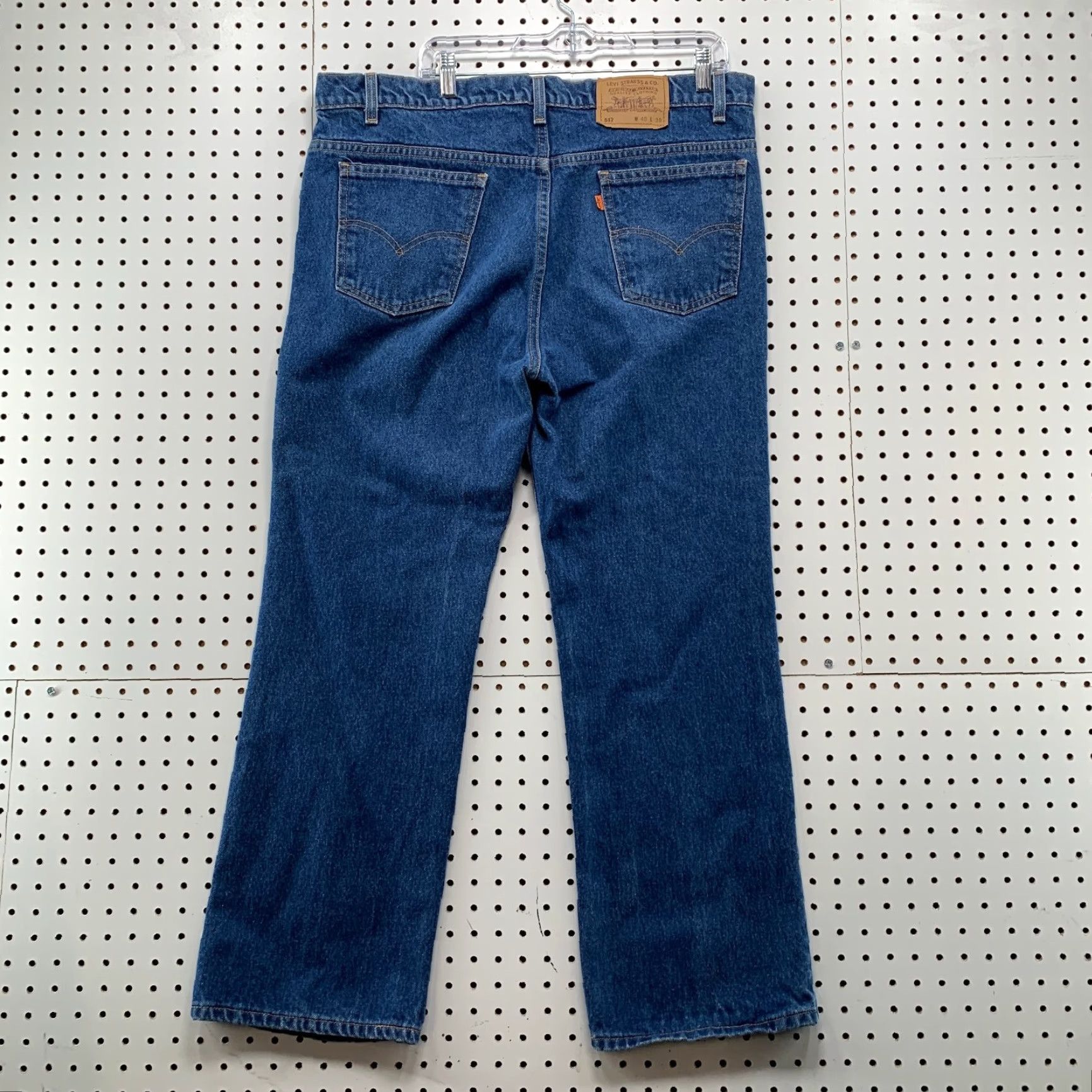 Levi's VINTAGE Levi's 517 Jeans Denim Boots Cut 90s Dark Wash Men 40x30 Regular Orange Tab USA Mens Size 40 Regular Blue Size US 40 / EU 56 - 6 Thumbnail