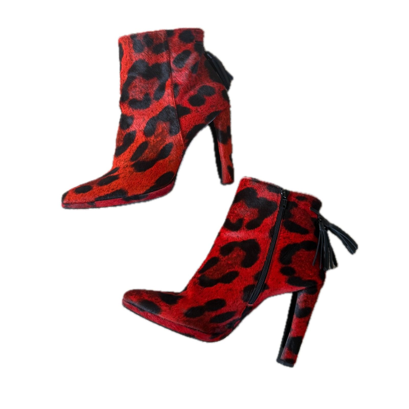 Stuart Weitzman stuart weitzman calf hair leopard back flip bootie - size 10 Size US 10 / IT 40 - 1 Thumbnail