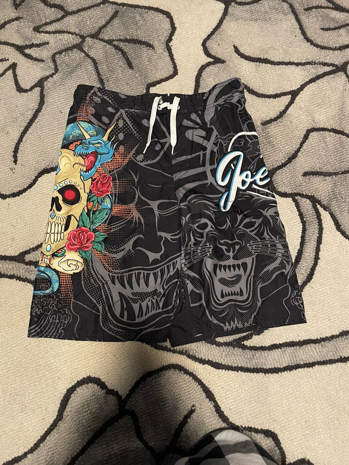 Christian Audigier × Ed Hardy × Vintage Ed Hardy style swim trunks Size US 28 / EU 44 - 1 Thumbnail