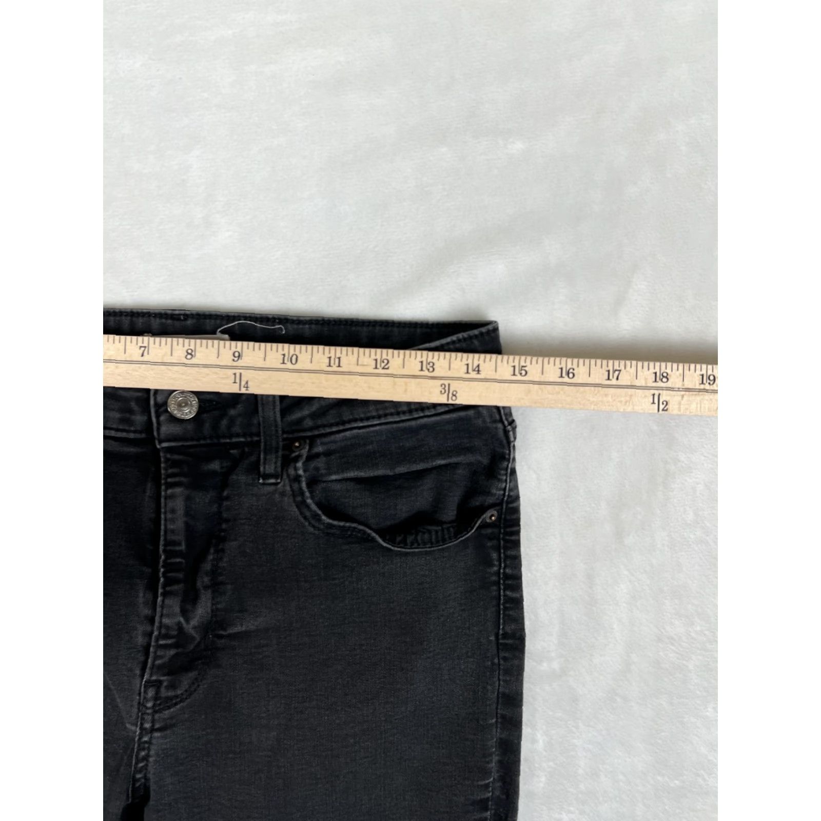 Levi's Levi's 721 High Rise Skinny Jeans Womens 31x30 Black Charcoal Wash Denim Size 24" / US 00 / IT 34 - 4 Thumbnail