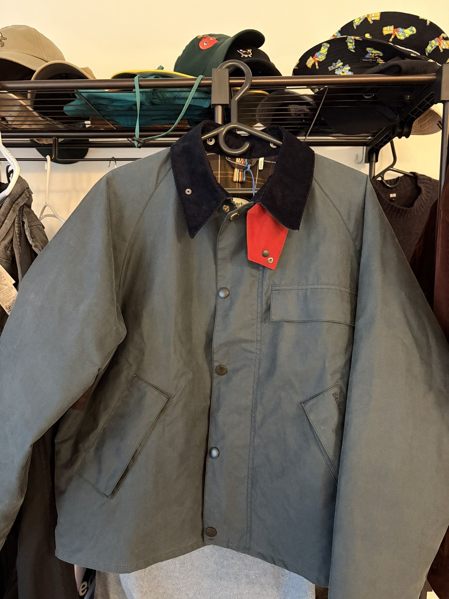 Barbour × Paul Smith Red Ear Barbour X Paul Smith Transport Waxed Jacket - Unisex Size US S / EU 44-46 / 1 - 1 Thumbnail