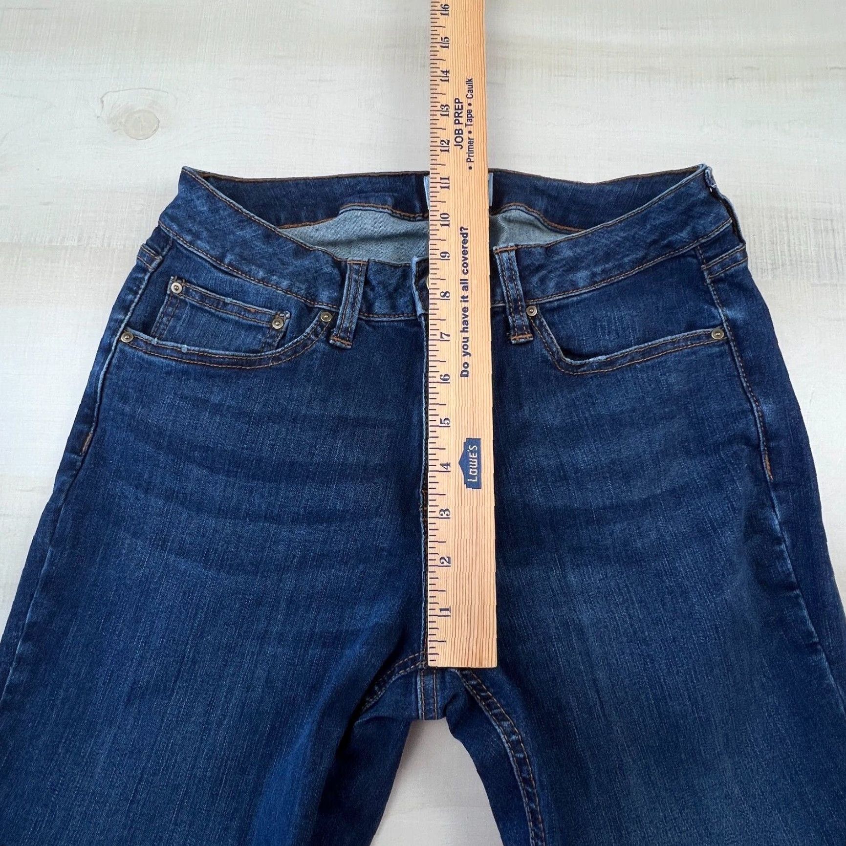 Vintage Daily Ritual Womens Cropped 28 Medium Wash Denim Jeans Mid Rise Girlfriend Size 28" / US 6 / IT 42 - 6 Thumbnail