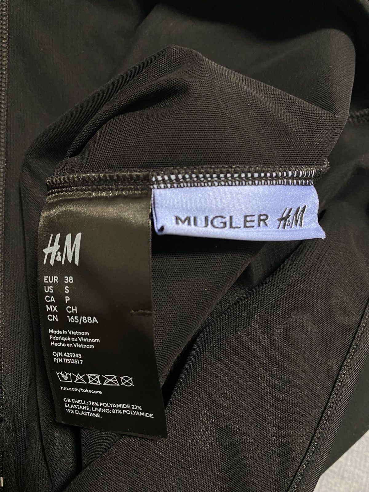 H&M 🖤 Mugler x H&M Black Corset Mini Dress Size S / US 4 / IT 40 - 6 Thumbnail