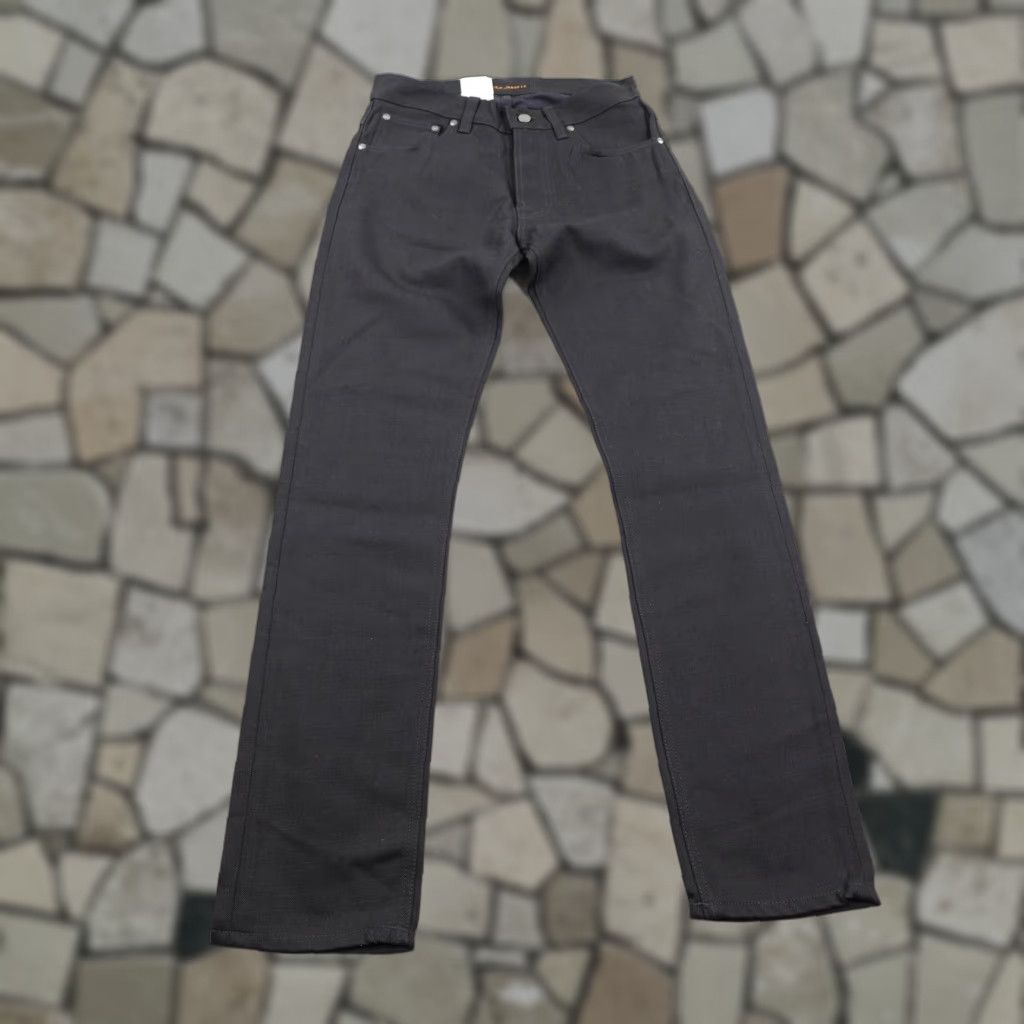 Nudie Jeans Nudie Jeans Co Slim Fit Jeans 28x32 Regular Button Fly Denim Black Fearless Freddie Men's Mature Mens 28x32 Slim Raw Denim Size US 28 / EU 44 - 1 Thumbnail
