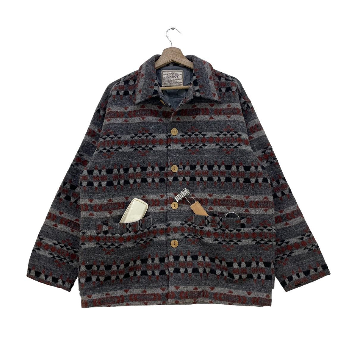 Japanese Brand 💥Vintage Japanese Brand C-Boy Native Printed Jacket Size US M / EU 48-50 / 2 - 2 Thumbnail