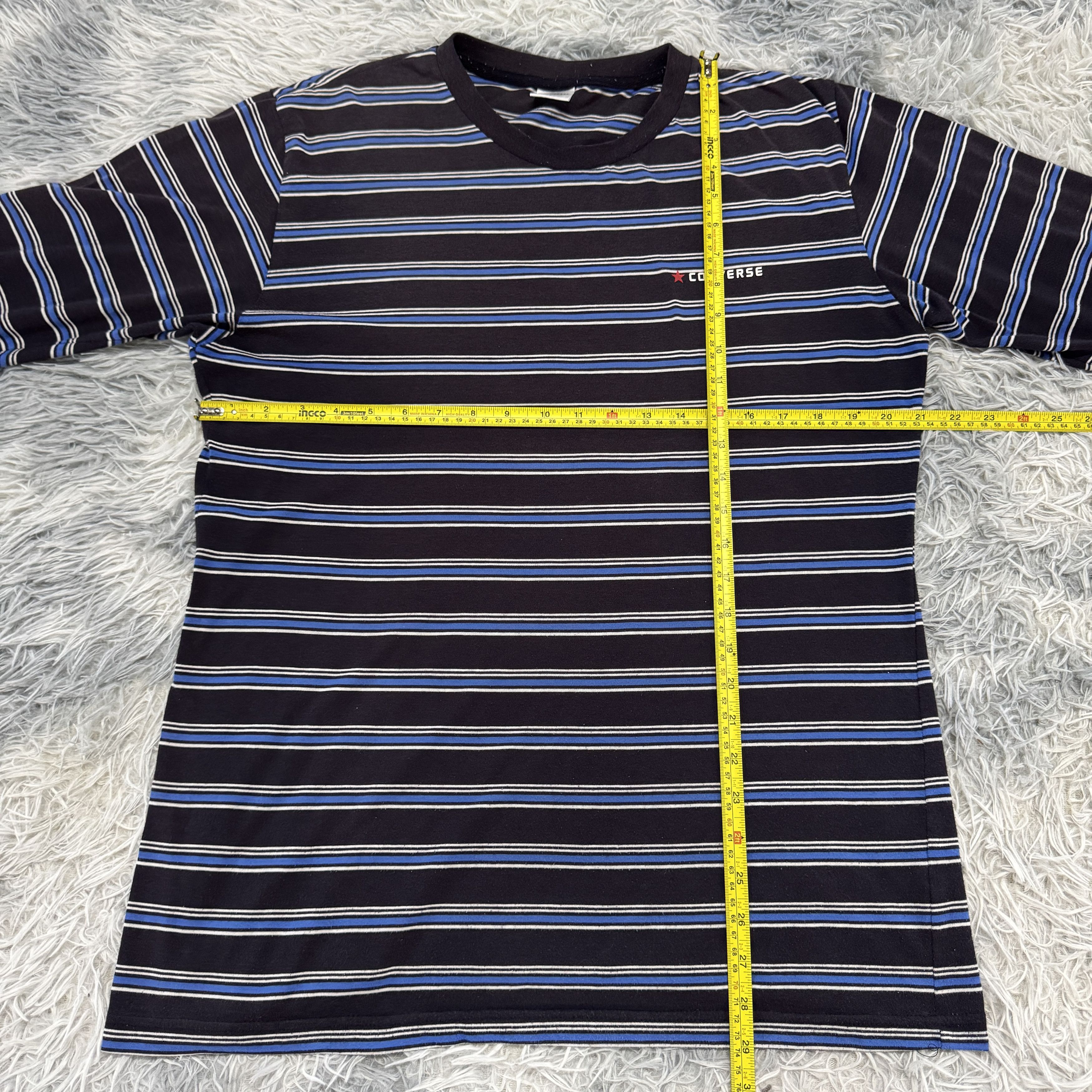 Converse Kobain Style Converse Striped Long Sleeve Sunfaded Tshirt Size US L / EU 52-54 / 3 - 5 Thumbnail