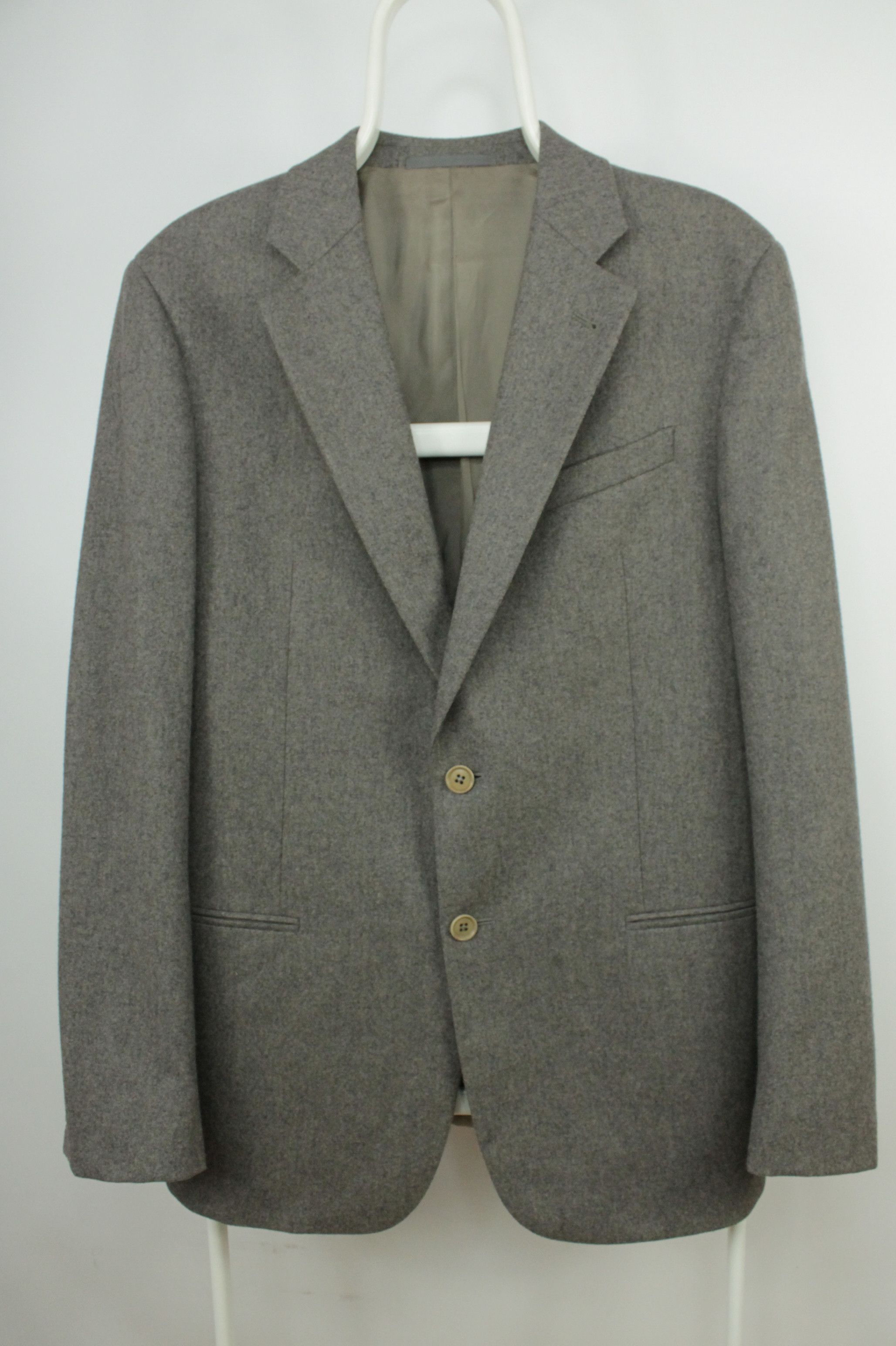 Armani Collezioni Armani Collezioni Gray Fleece Wool Sport Coat Blazer Jacket Size US M / EU 48-50 / 2 - 1 Thumbnail