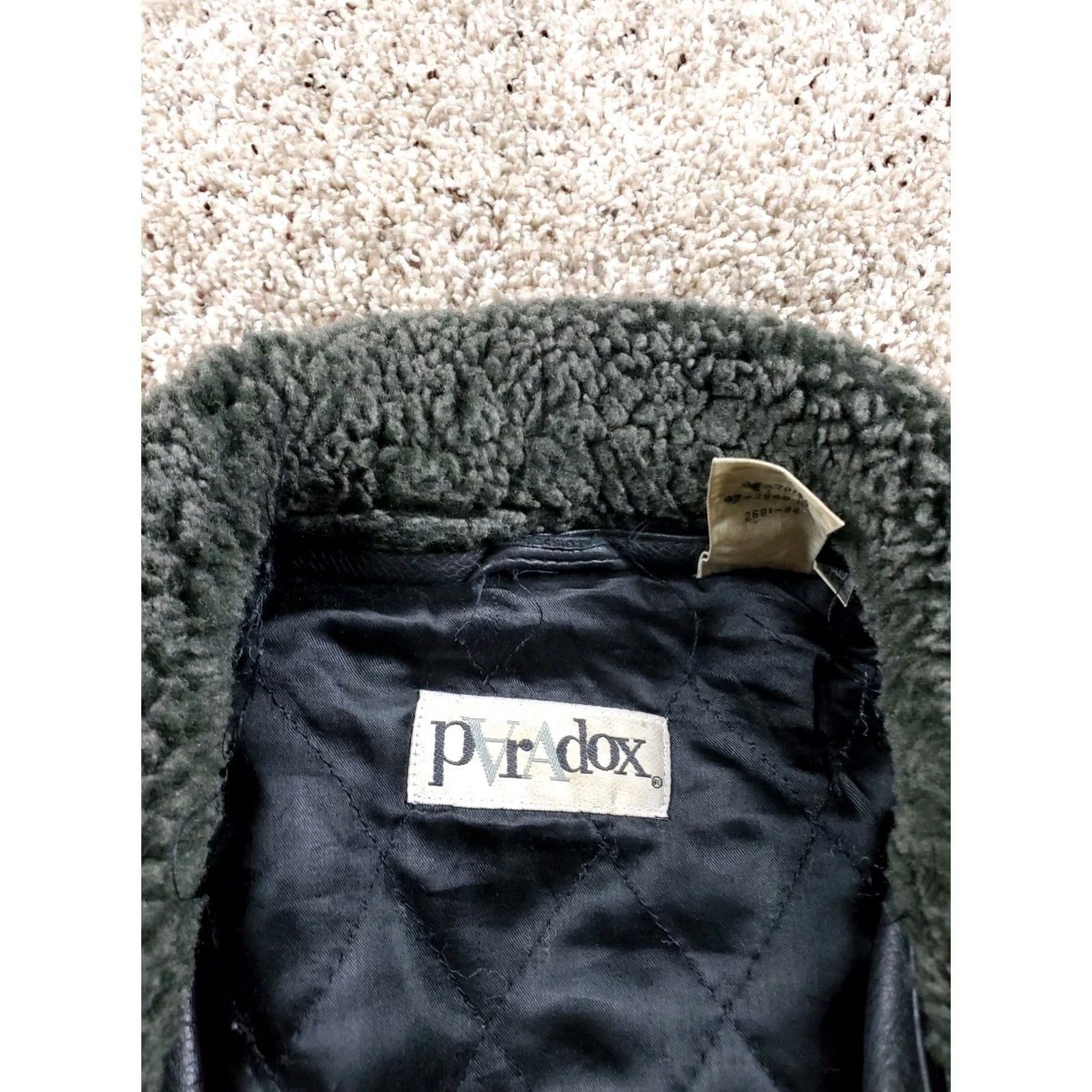 Vintage VINTAGE Paradox Leather Jacket XLT Mens Black Lined Full Zip Pockets Size US XL / EU 56 / 4 - 5 Thumbnail