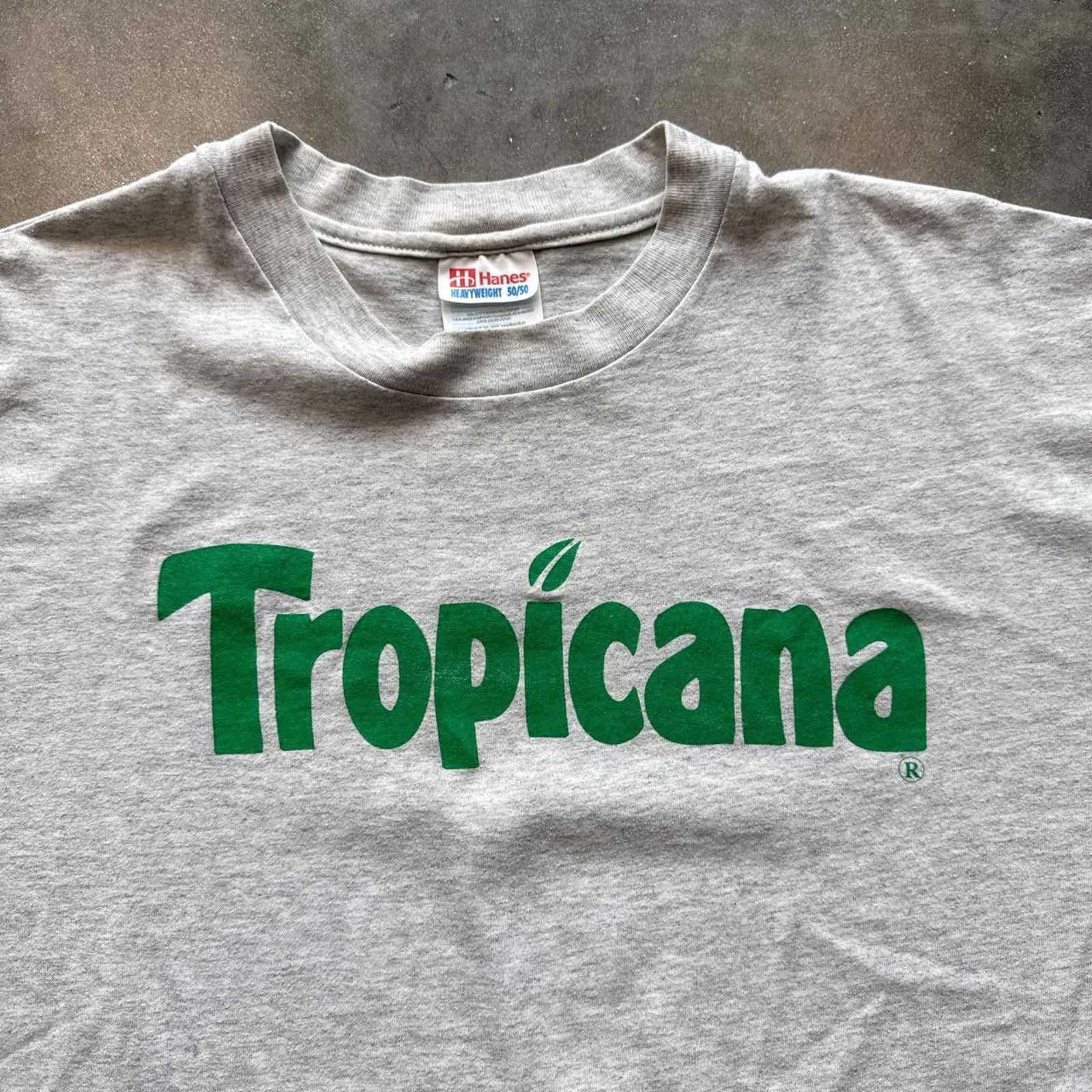 Hanes Tropicana Juice Vintage 90s Faded T-Shirt Size US XL / EU 56 / 4 - 3 Thumbnail